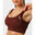 Soutien-gorge de sport sans couture pour femmes Rib