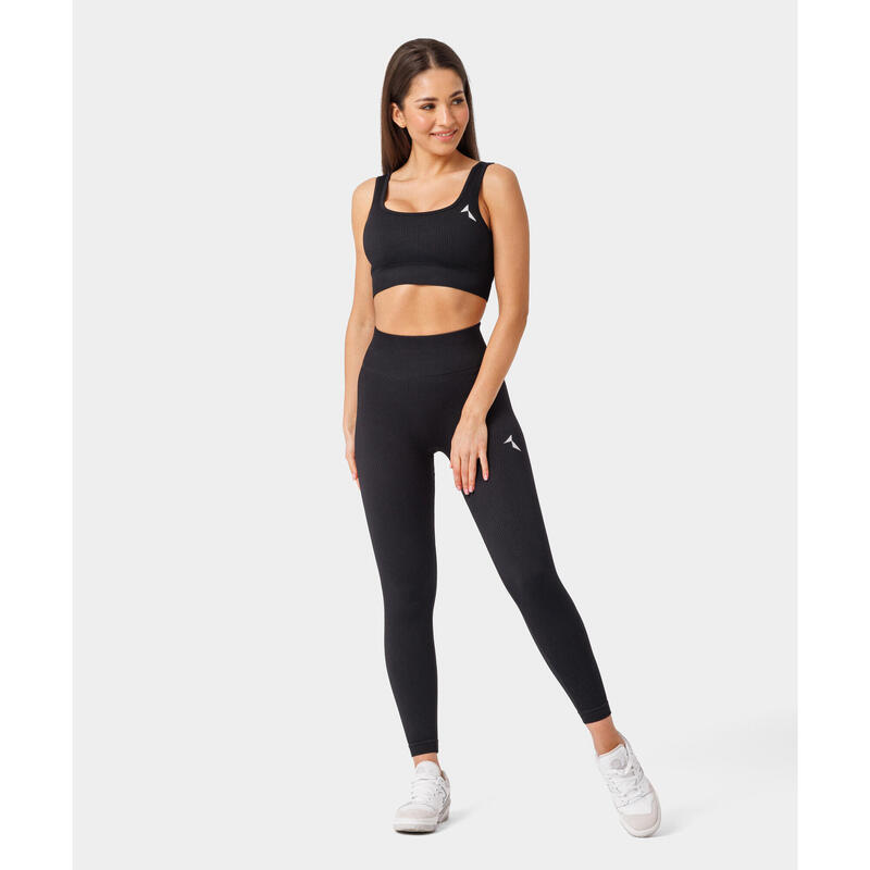 Leggings de sport sans couture pour femmes Rib