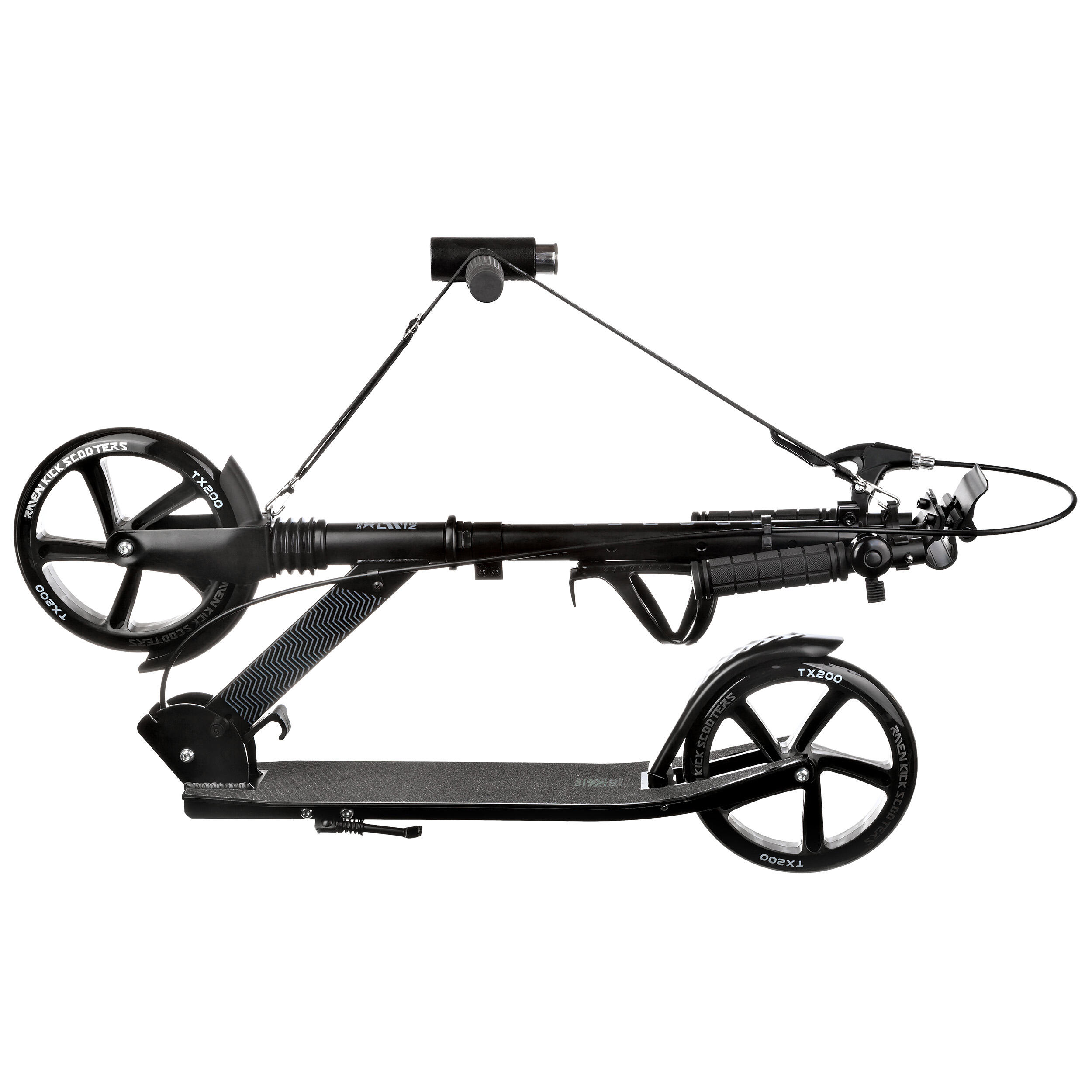 Patinete Trader de 200 mm con suspensión, freno, timbre y portabotellas 7/7