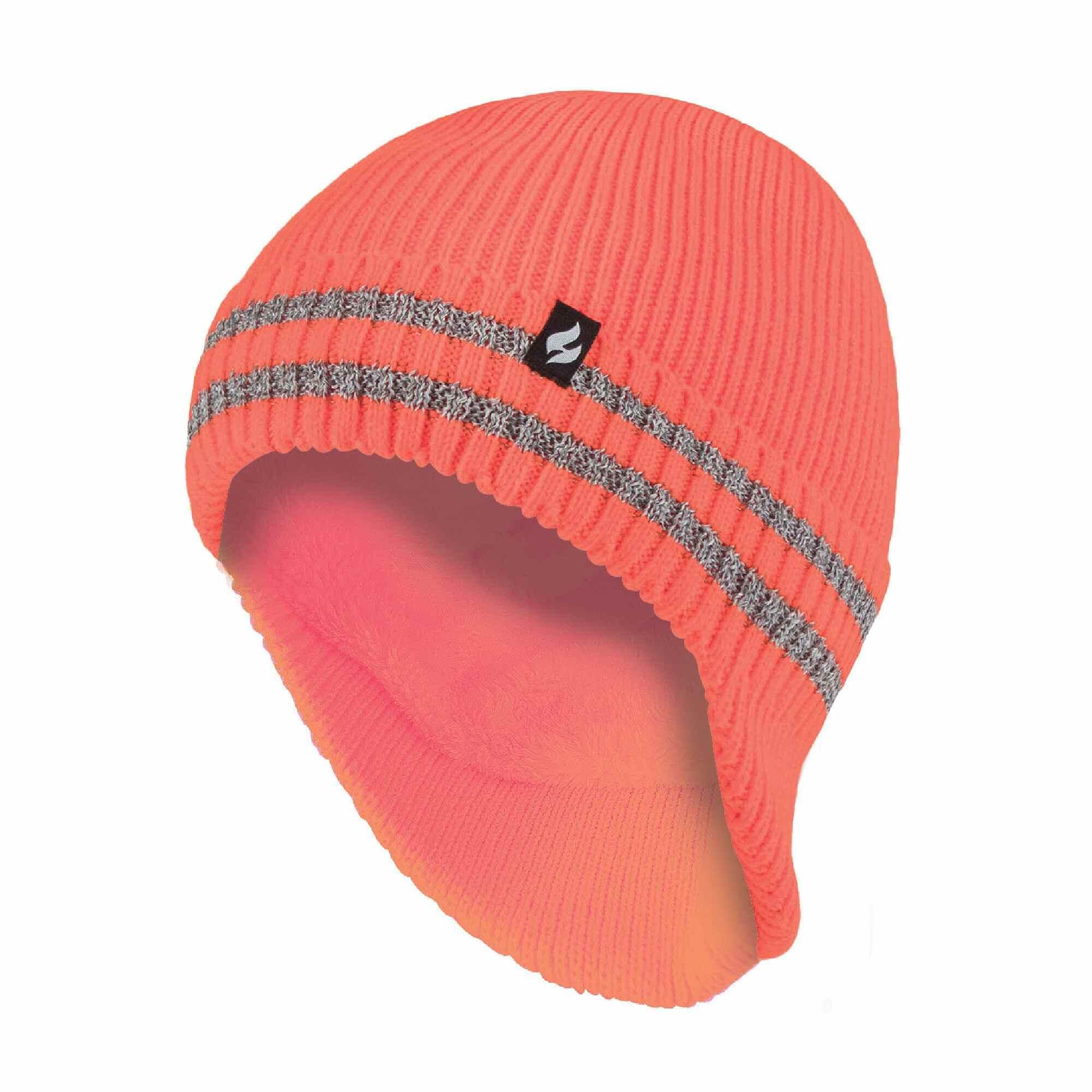 HEAT HOLDERS Mens Thermal & Warm Drop Neck Hat with Reflective Stripe