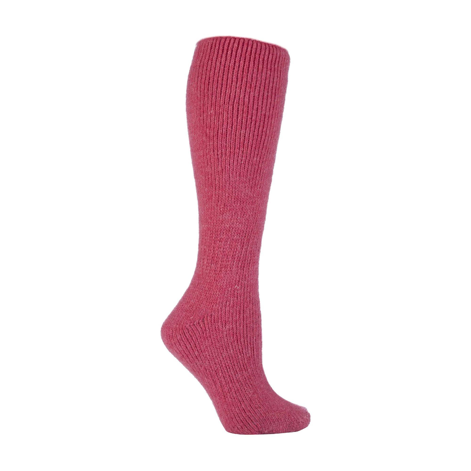 Ladies Extra Long Thick 2.7 TOG Knee High Thermal Wool Socks 1/4