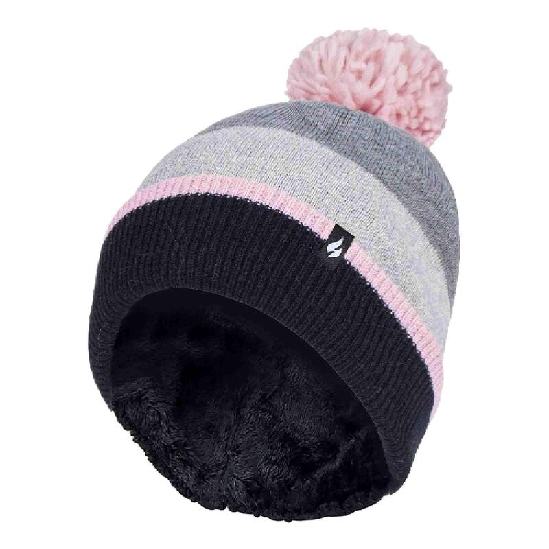 Bonnet D'hiver Heat Holders Pour Femme - Avec Doublure Polaire Heatweaver Et Gros Pompom - Chaud Et Stylé