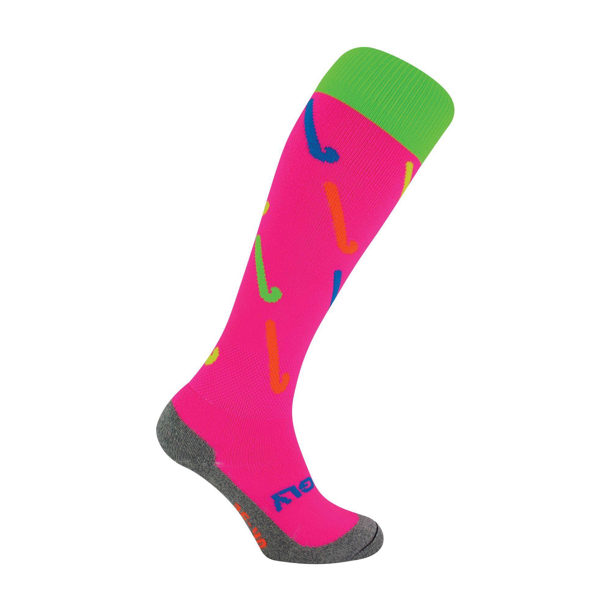 HINGLY Knee High Hockey Socks with Hockey Stick Designs | Adult Sizes