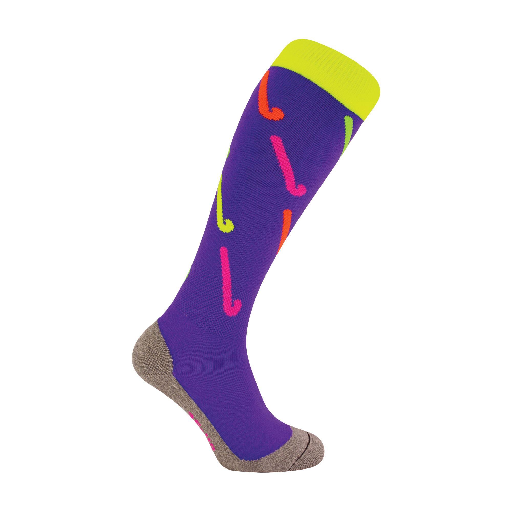 Knee High Hockey Socks with Hockey Stick Designs | Adult Sizes 1/4