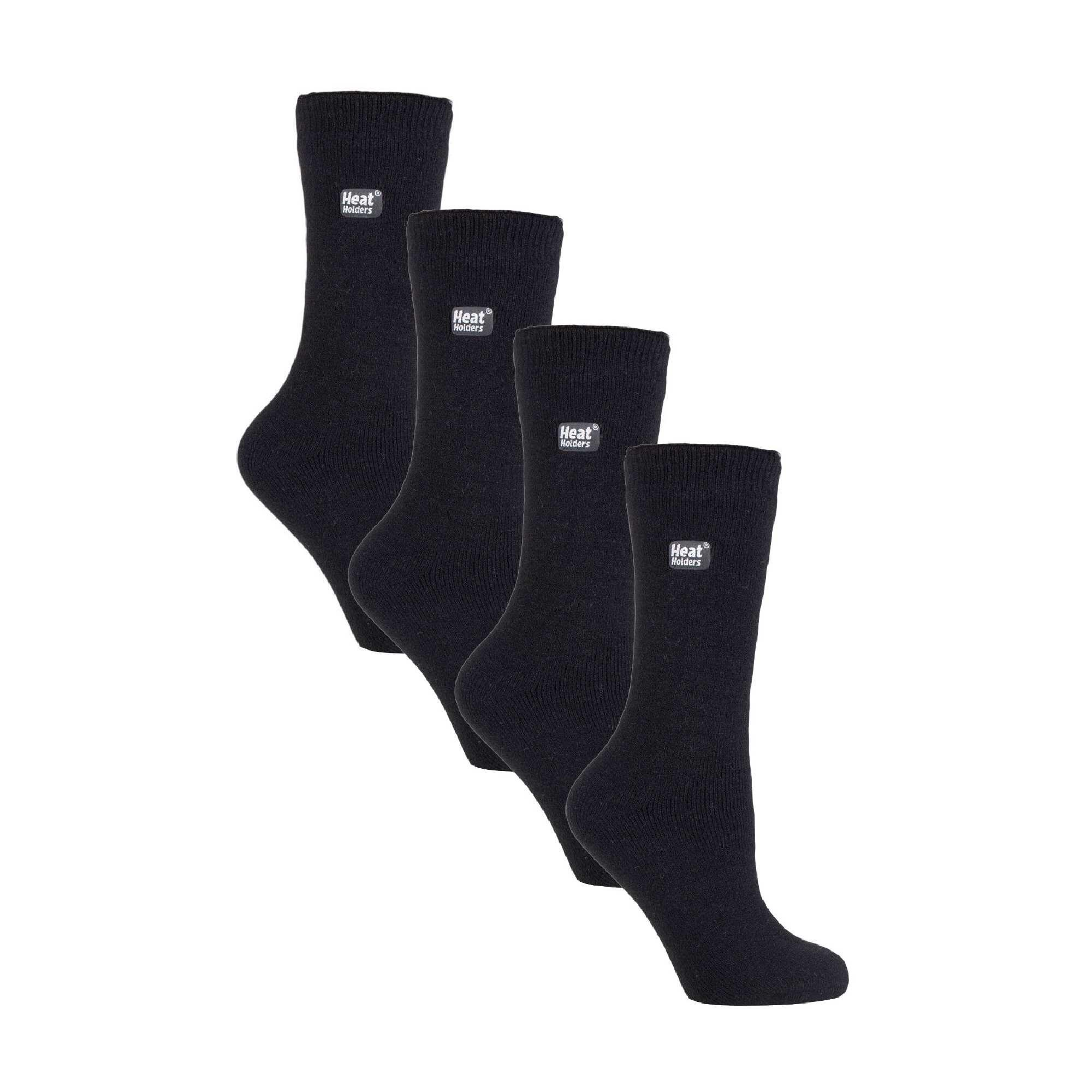 HEAT HOLDERS 4 Pairs Ladies Ultra Lite Extra Thin 1.0 TOG Casual Thermal Socks