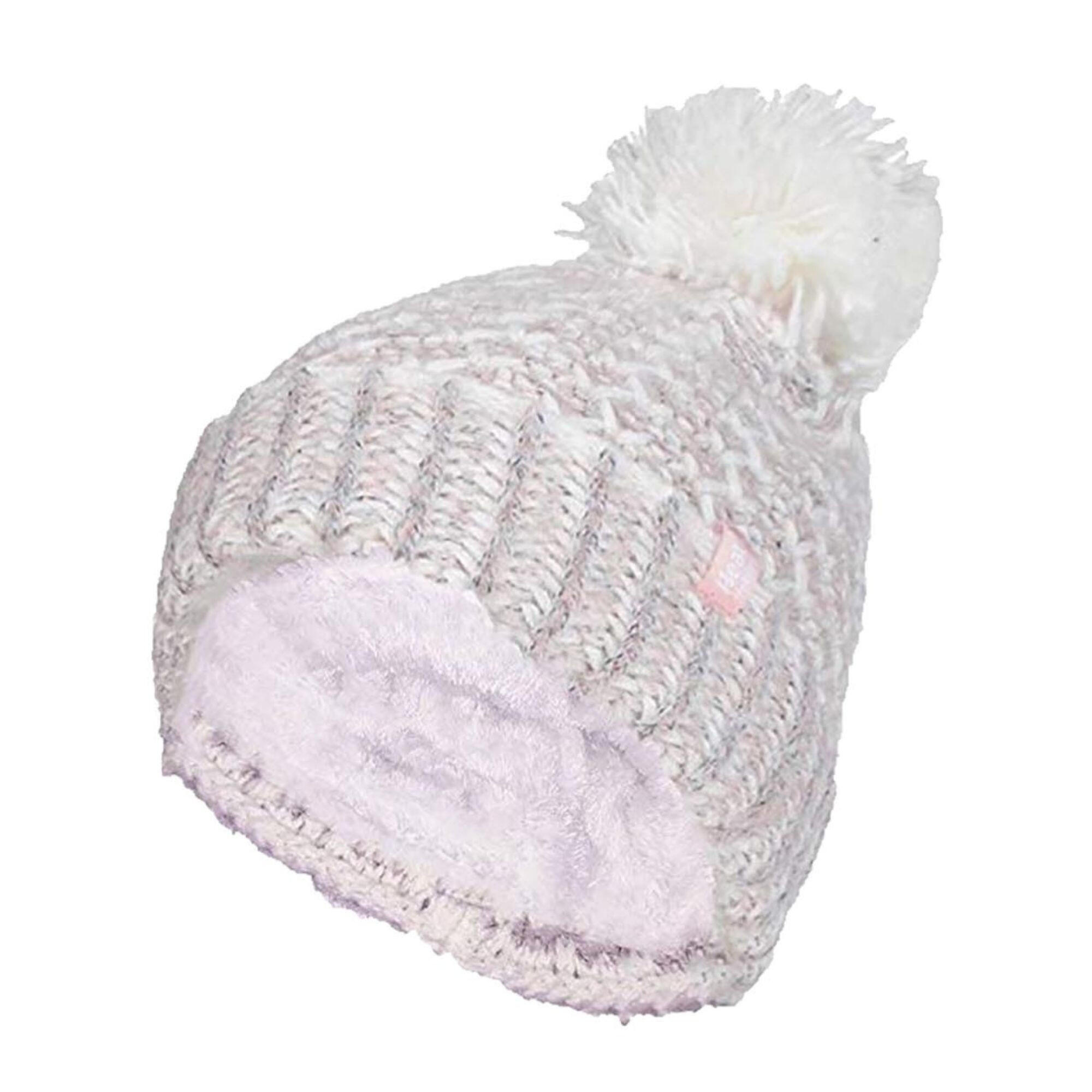 HEAT HOLDERS Ladies Fleece Lined Cuffed Thermal Winter Bobble Hat with Pom Pom