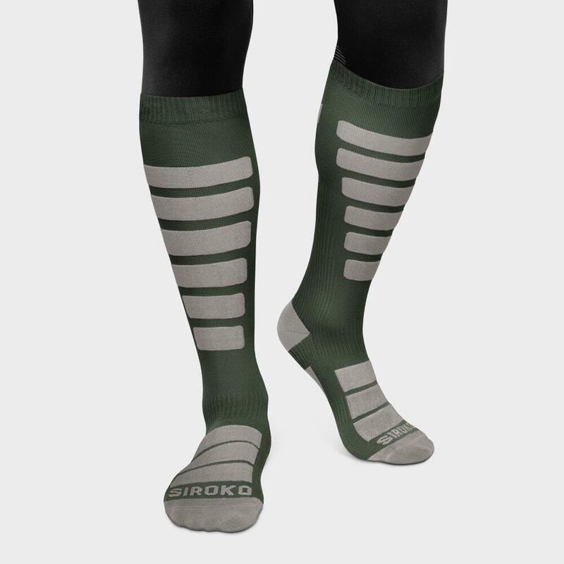 Chaussettes de snowboard et ski Sports d'hiver Homme et Femme Aoraki Green Vert