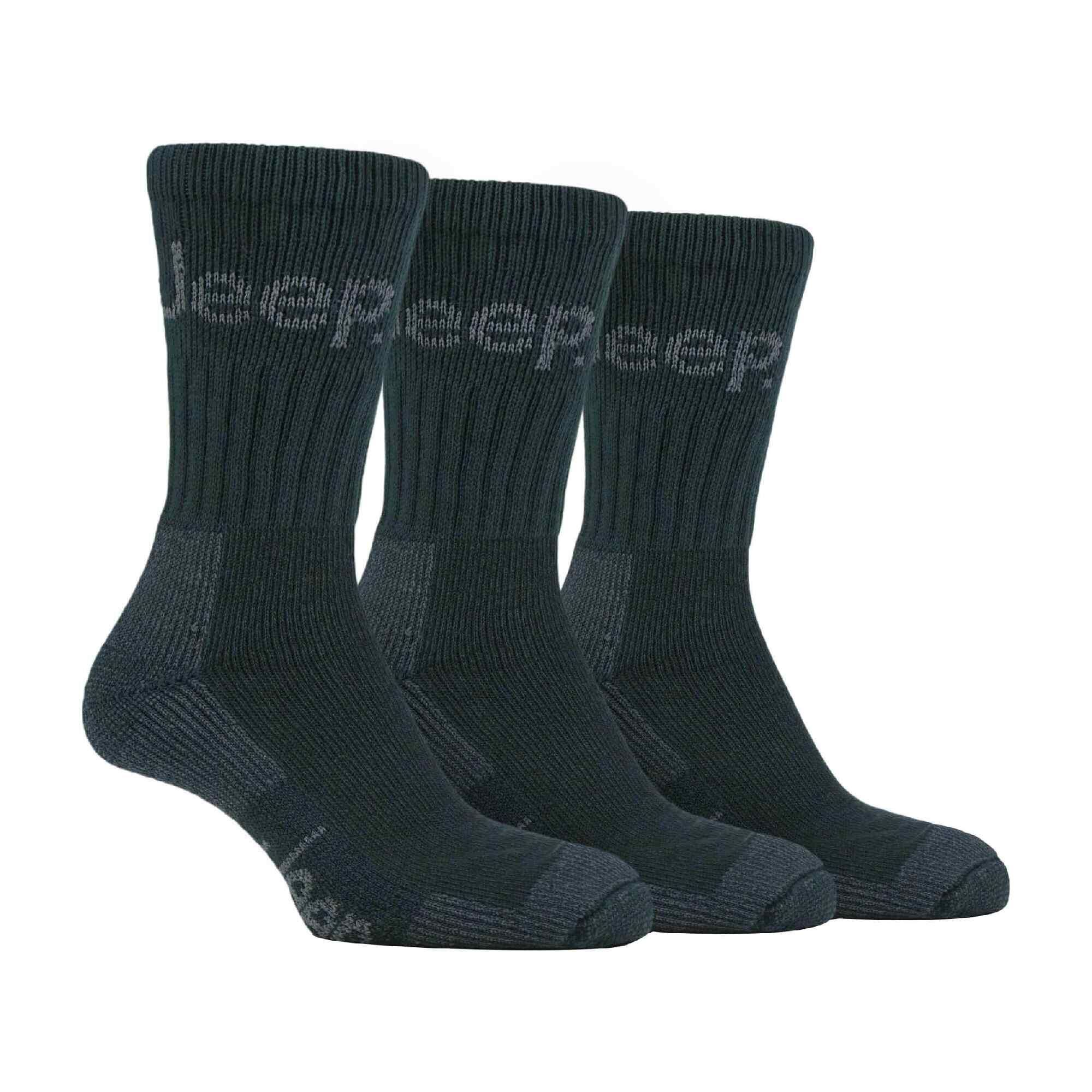 JEEP 3 Pairs Mens Cotton Cushioned Work Walking Hiking Socks