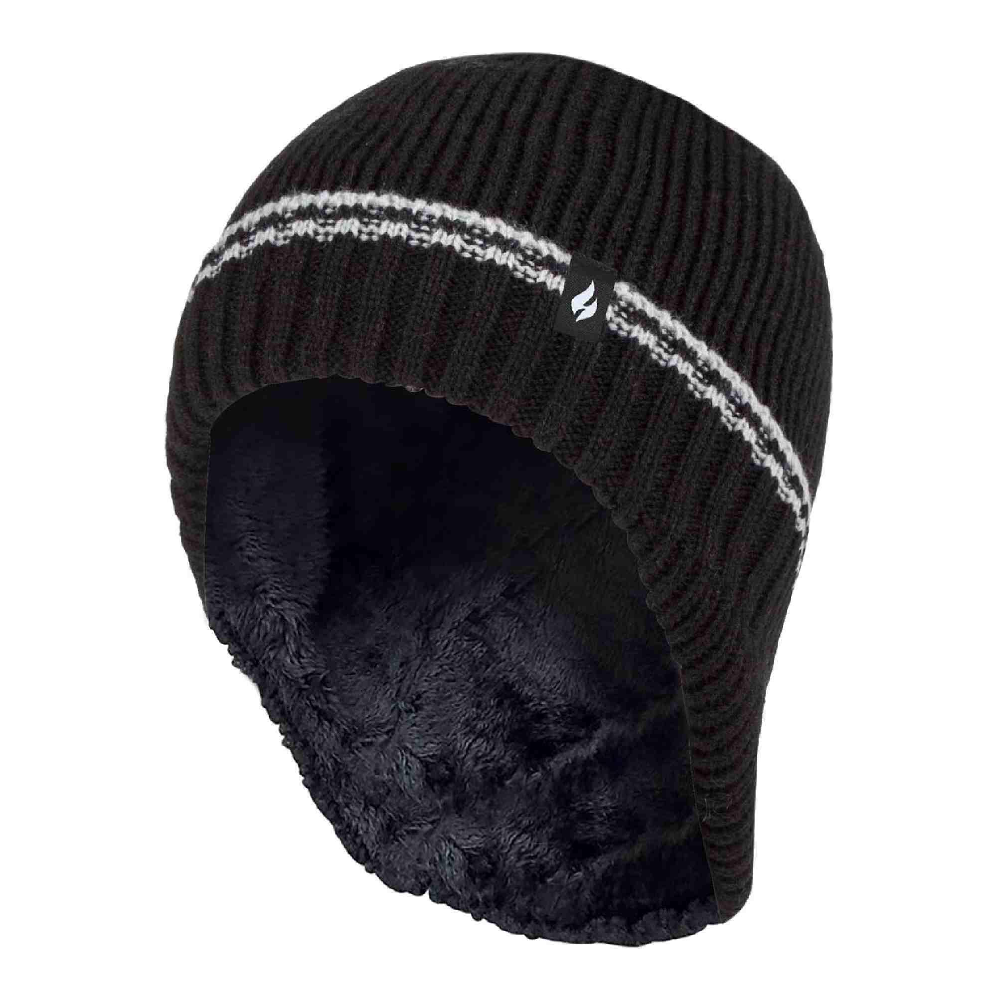 HEAT HOLDERS Boys Patrol Ribbed Bobble Pom Pom Hat for Winter