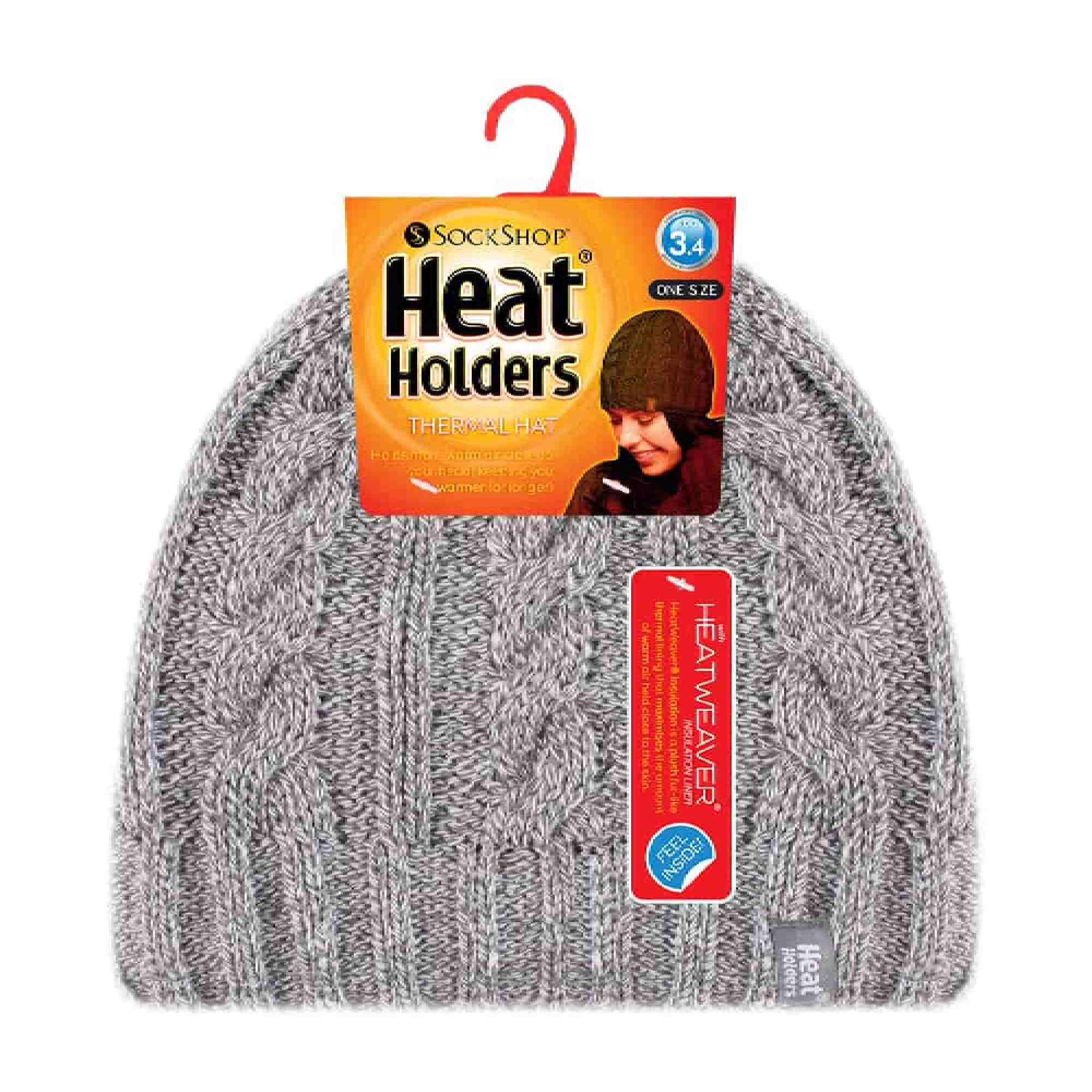 Ladies Cable Knit Fleece Lined 3.4 TOG Thermal Winter Hat 2/4