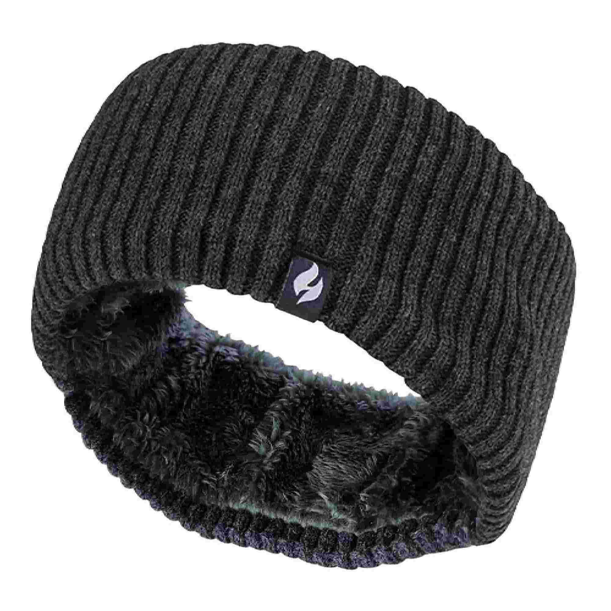 Ladies Cable Knitted Fleece Lined Thermal Winter Ear Warmer Headband 1/4