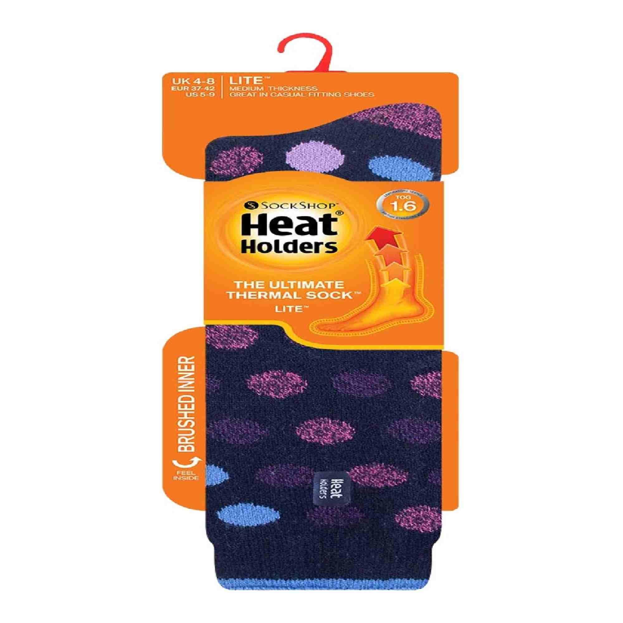 Ladies Thin Extra Long Patterned Lightweight Thermal Socks 2/7
