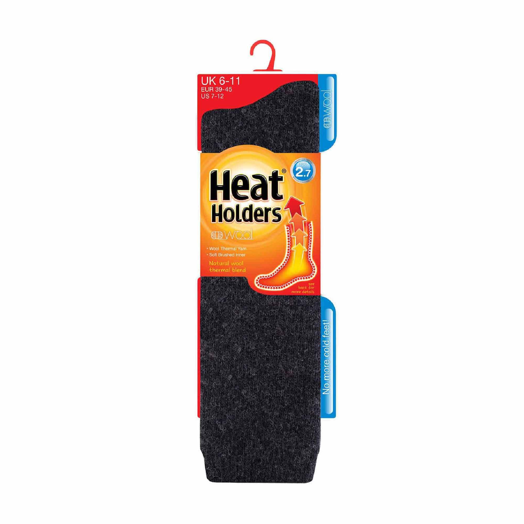 Heat Holders - Homme Epaisse 2.7 Tog Hautes Longues Thermique Laine Chaussettes 2/6