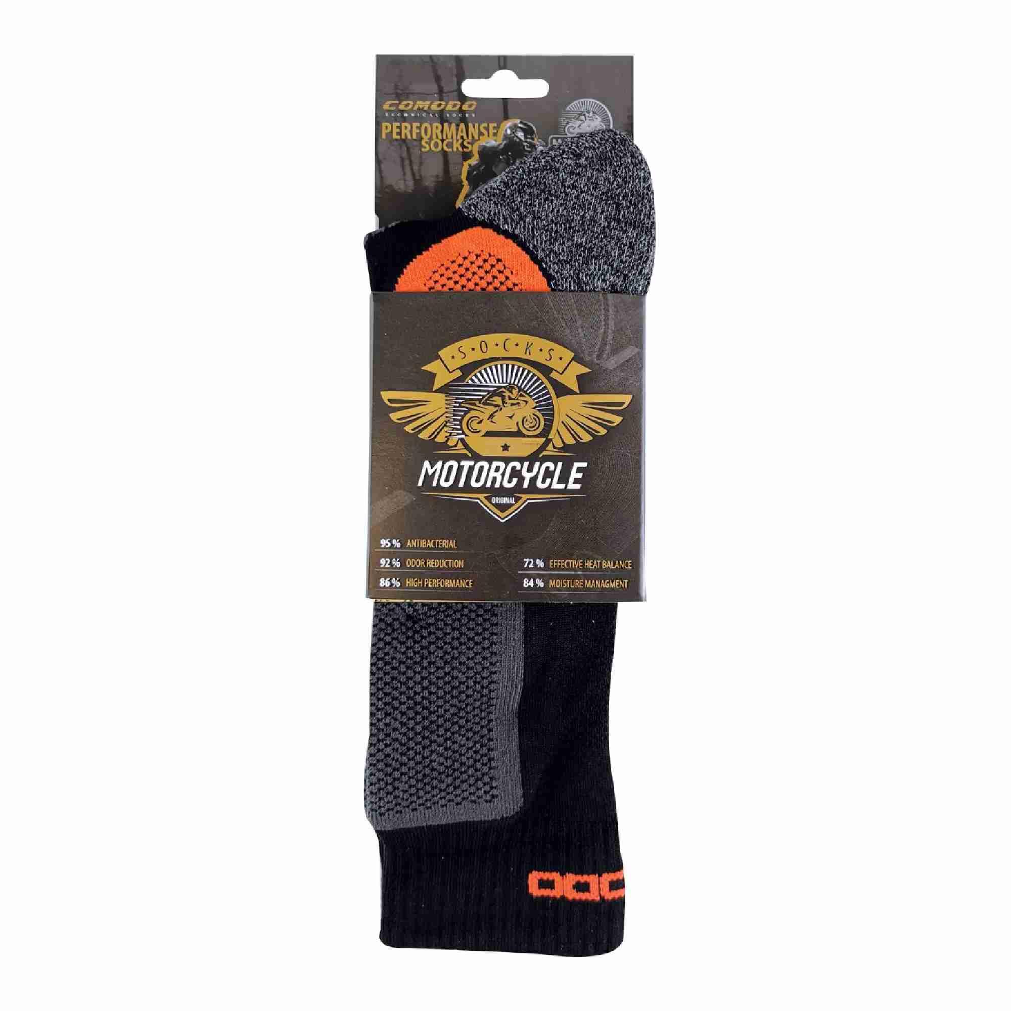 COMODO - Herren Motorradsocken Lang | Funktionssocken für Motorradstiefel 2/4