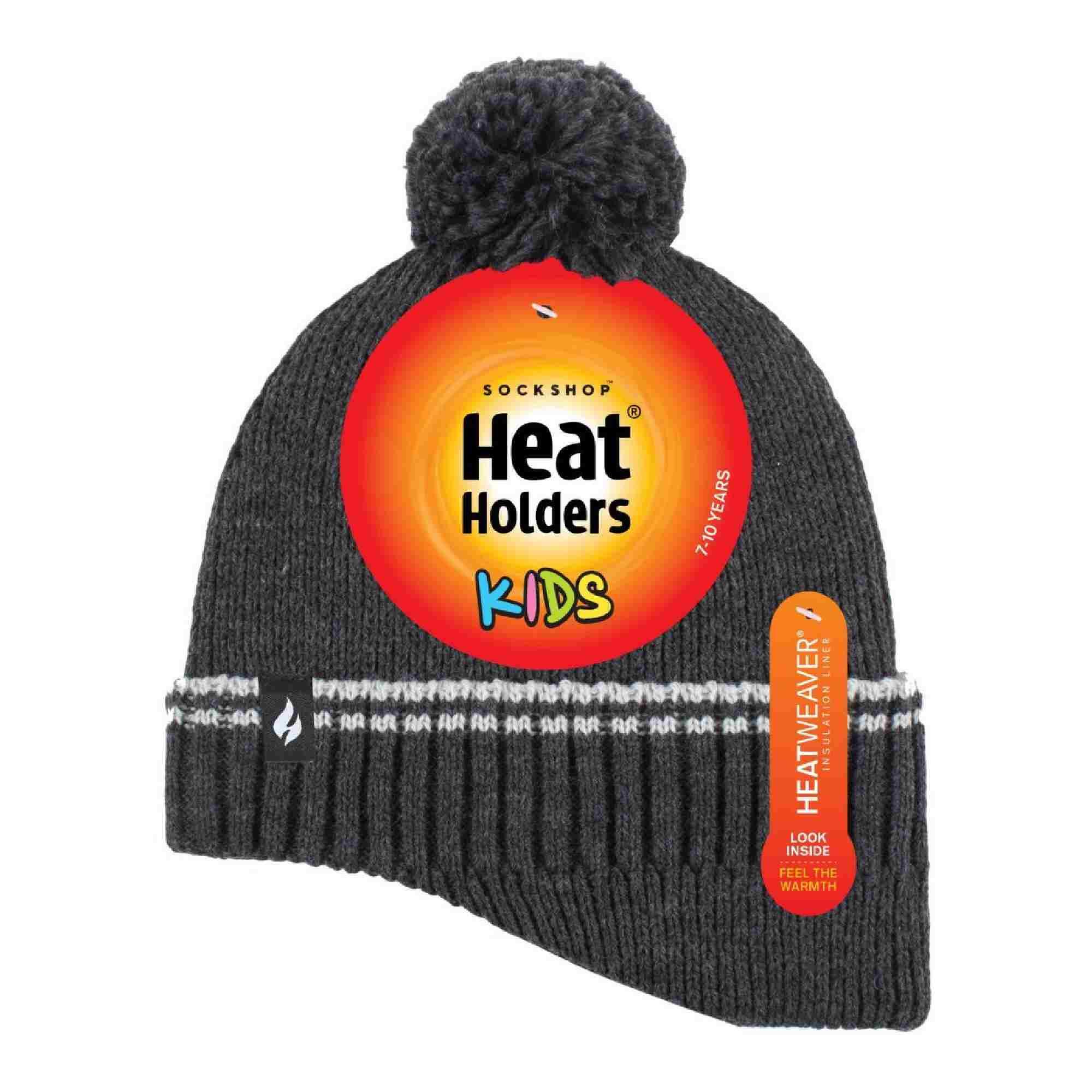 Boys Patrol Ribbed Bobble Pom Pom Hat for Winter 2/3