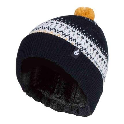 Heat Holders - Bonnet à pompon tricoté pour femme avec pompon