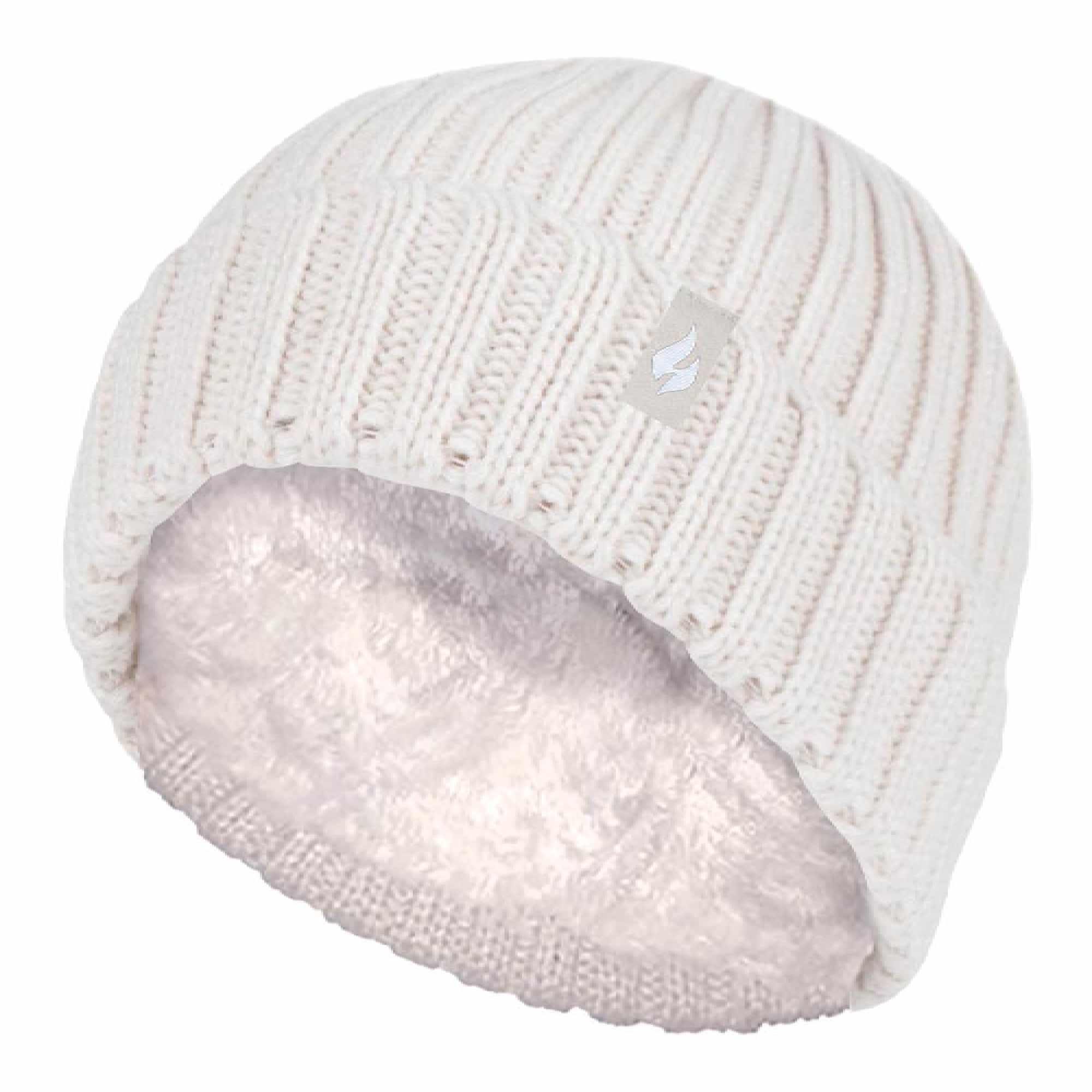 HEAT HOLDERS Girls Thick Chunky Ribbed Thermal Beanie Hat for Winter