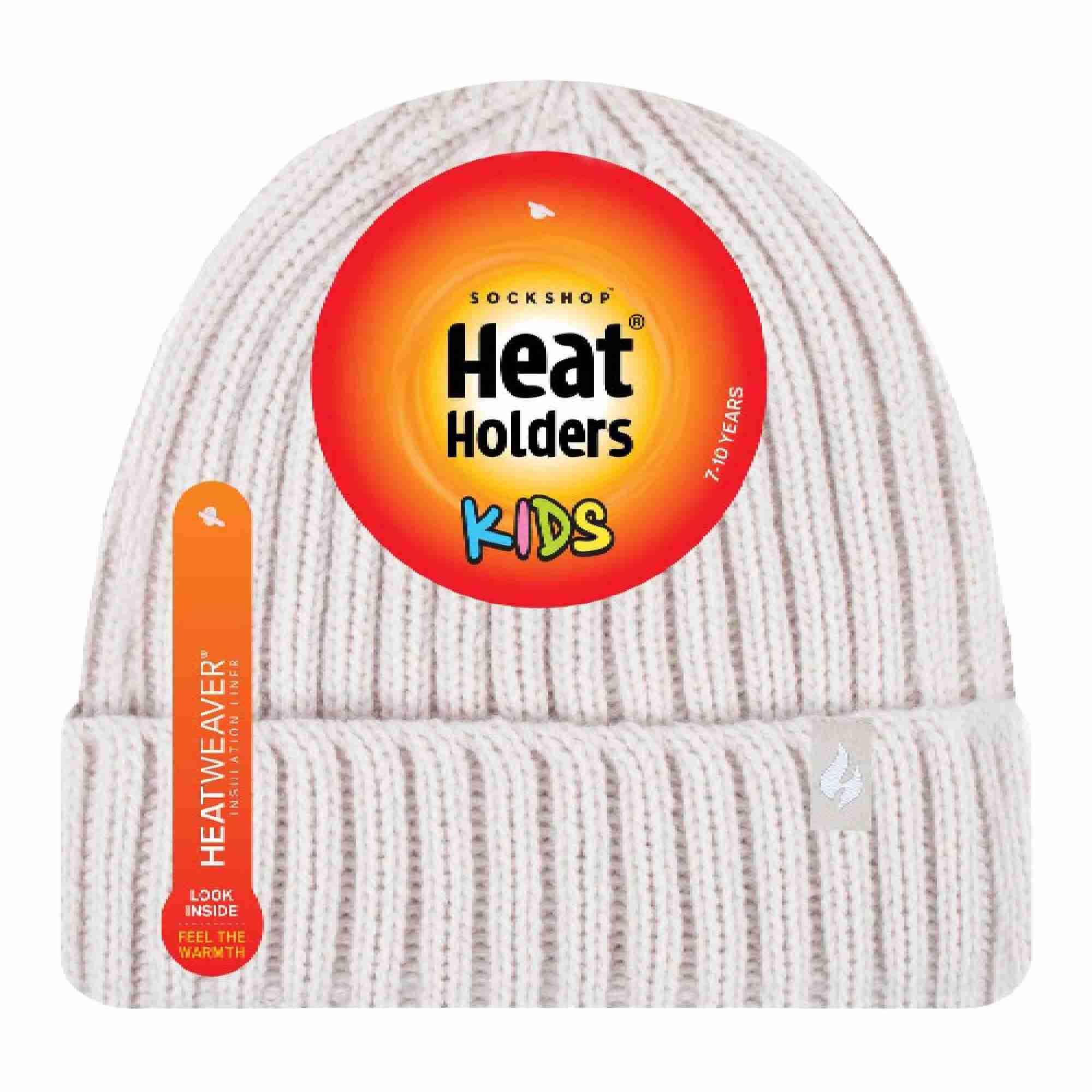 Girls Thick Chunky Ribbed Beanie Hat with Bobble for Winter 2/3