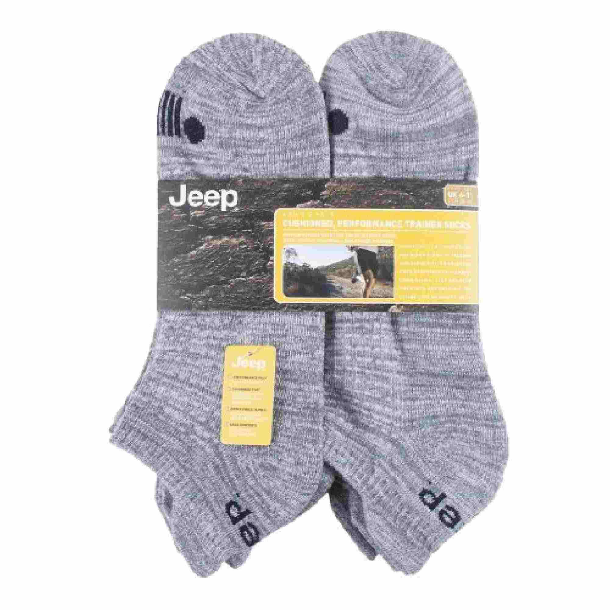 6 Pack Mens Cotton Cushioned Sport Ankle Trainer Socks for Running 2/3