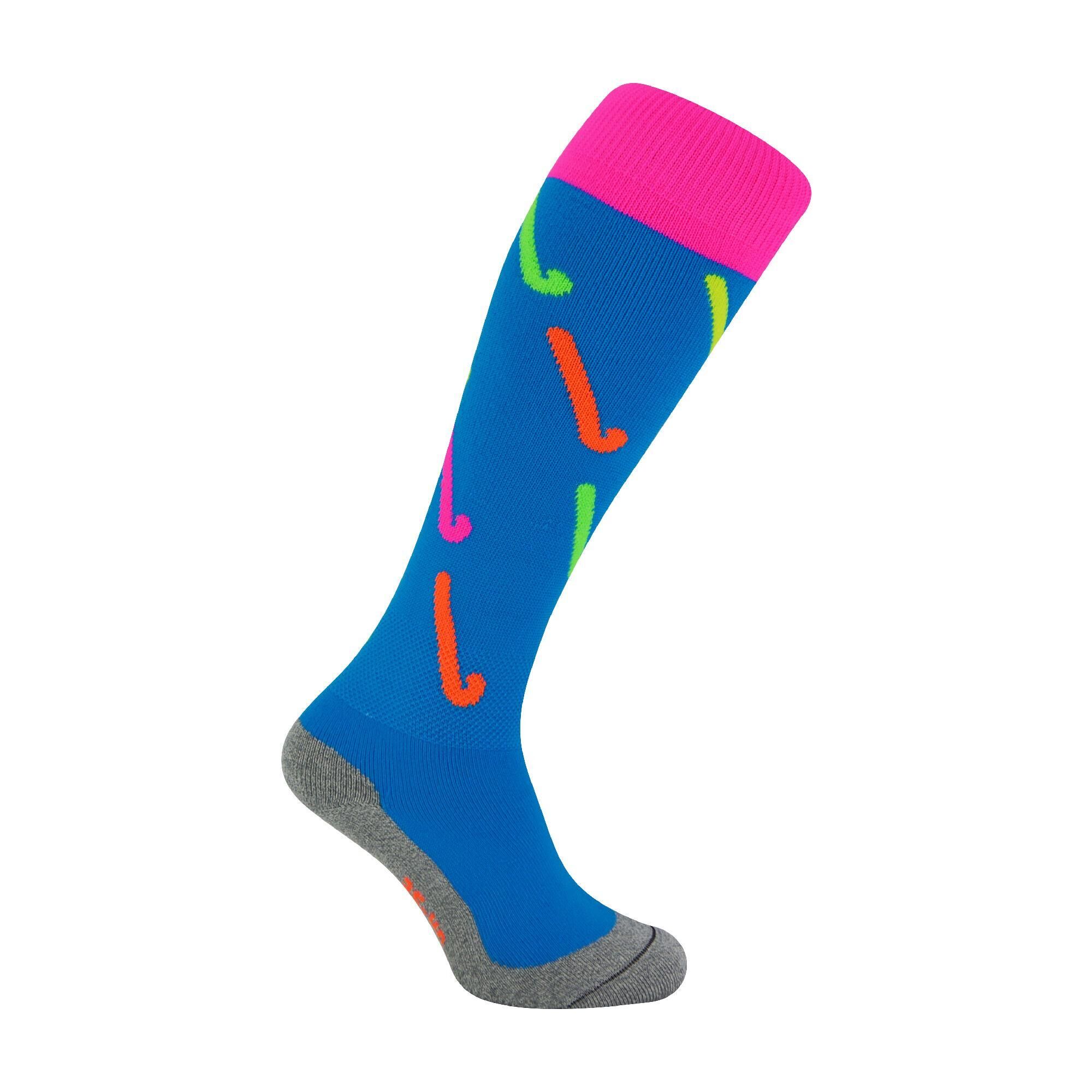 HINGLY Knee High Hockey Socks with Hockey Stick Designs | Kids Sizes