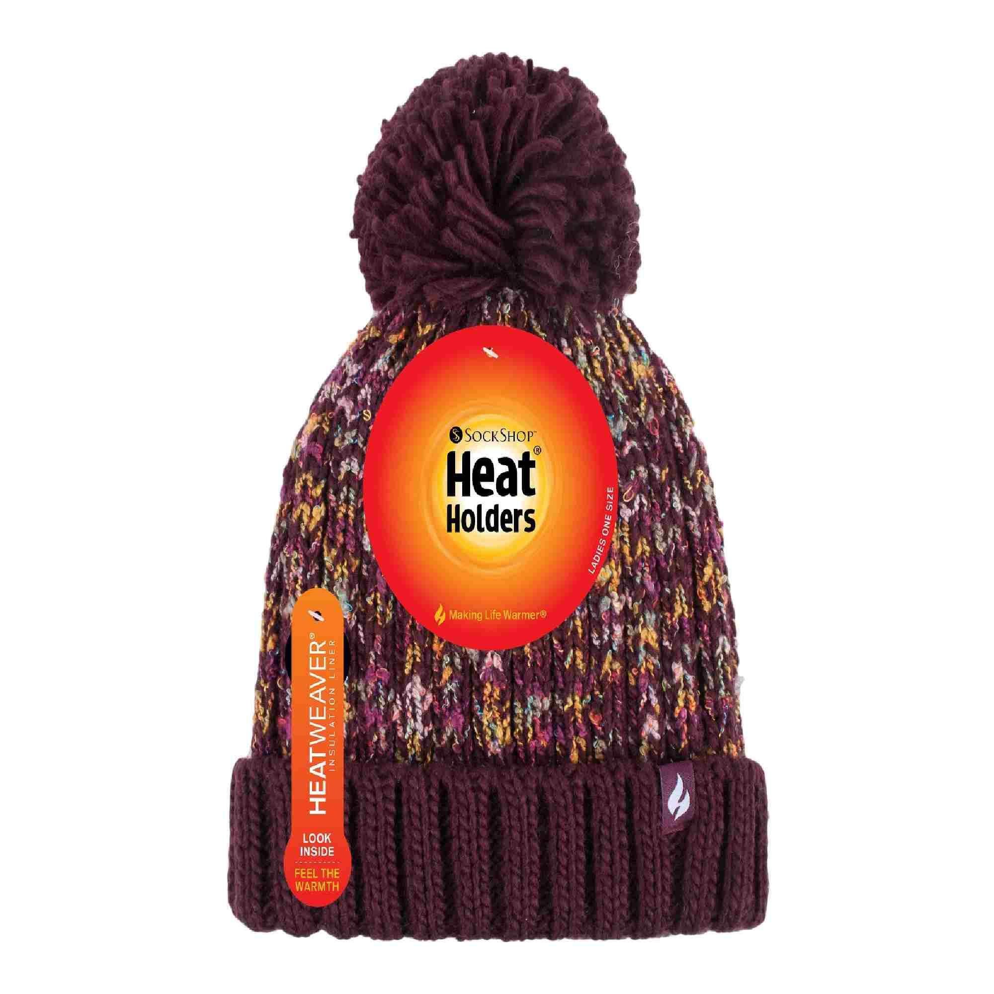Ladies Thermal Winter Bobble Hat with Extra Large Pom Pom 2/7