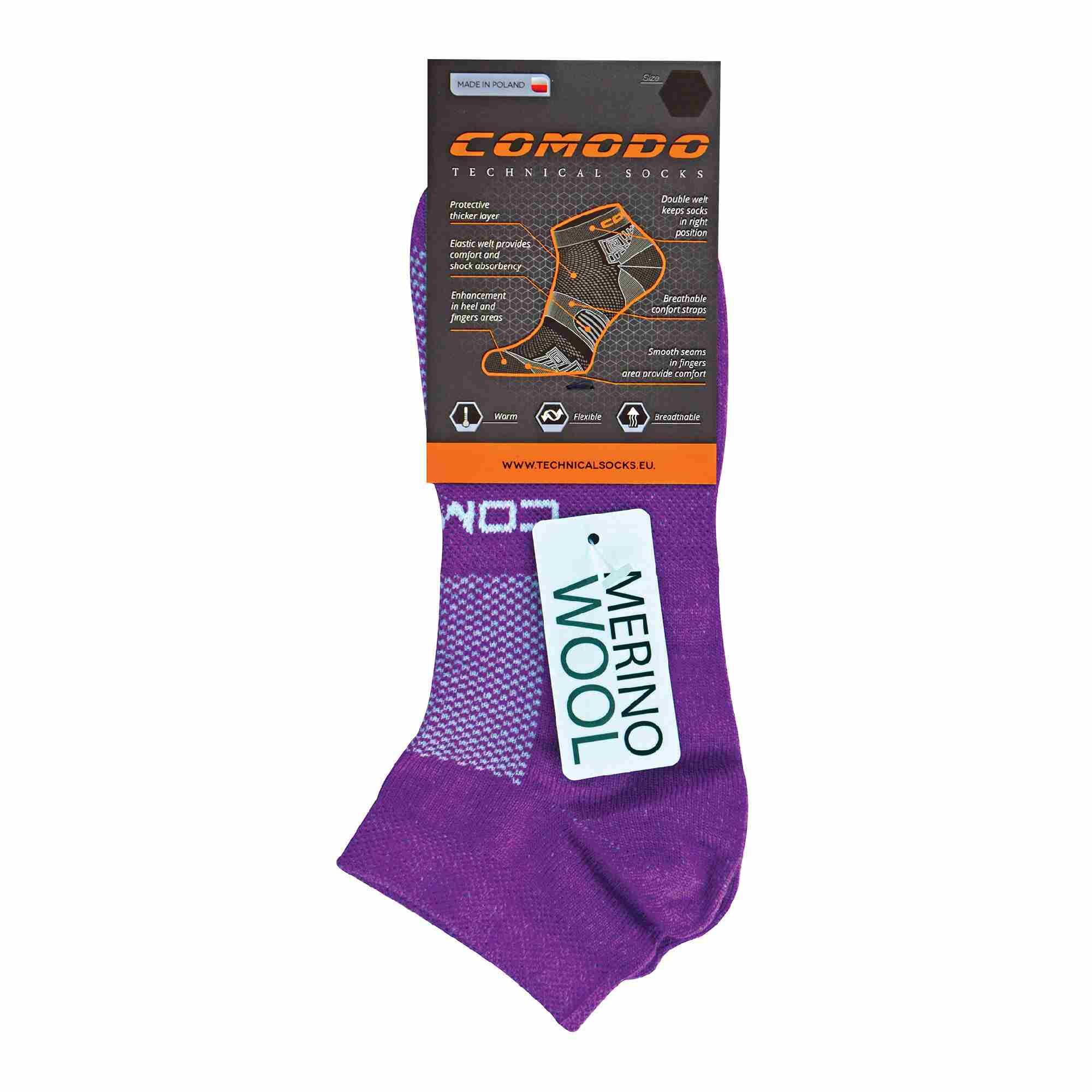 Laufsocken Merinowolle | Stiefelsocken Sportsocken Kurz für Sommer | Comodo 2/6