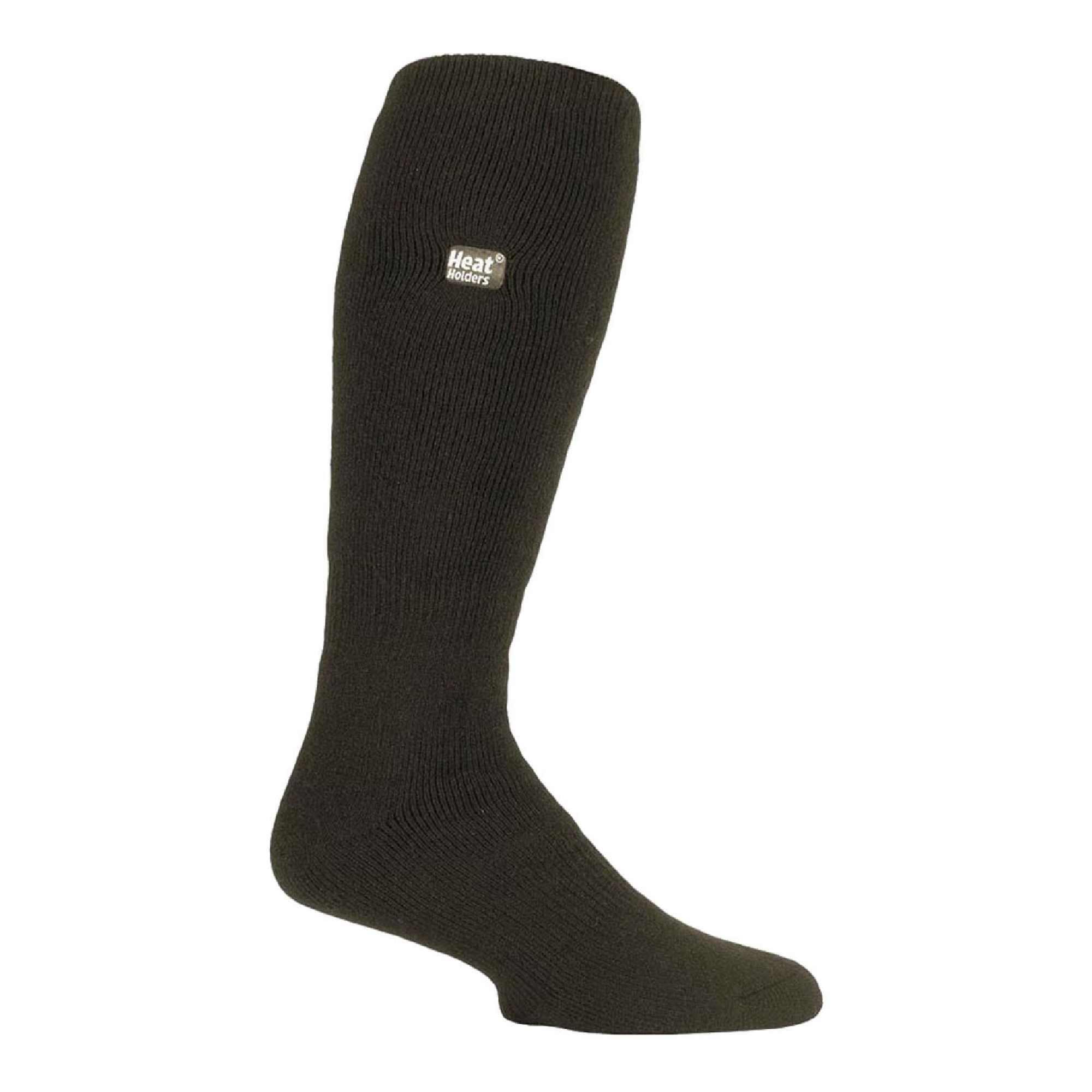 HEAT HOLDERS Mens Knee High Plain Thin Thermal Socks for Wellington Boots