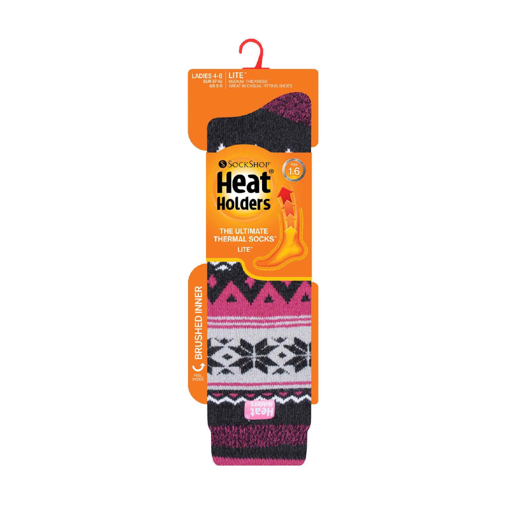 Ladies Thin Extra Long Lightweight Knee High Thermal Socks 2/7