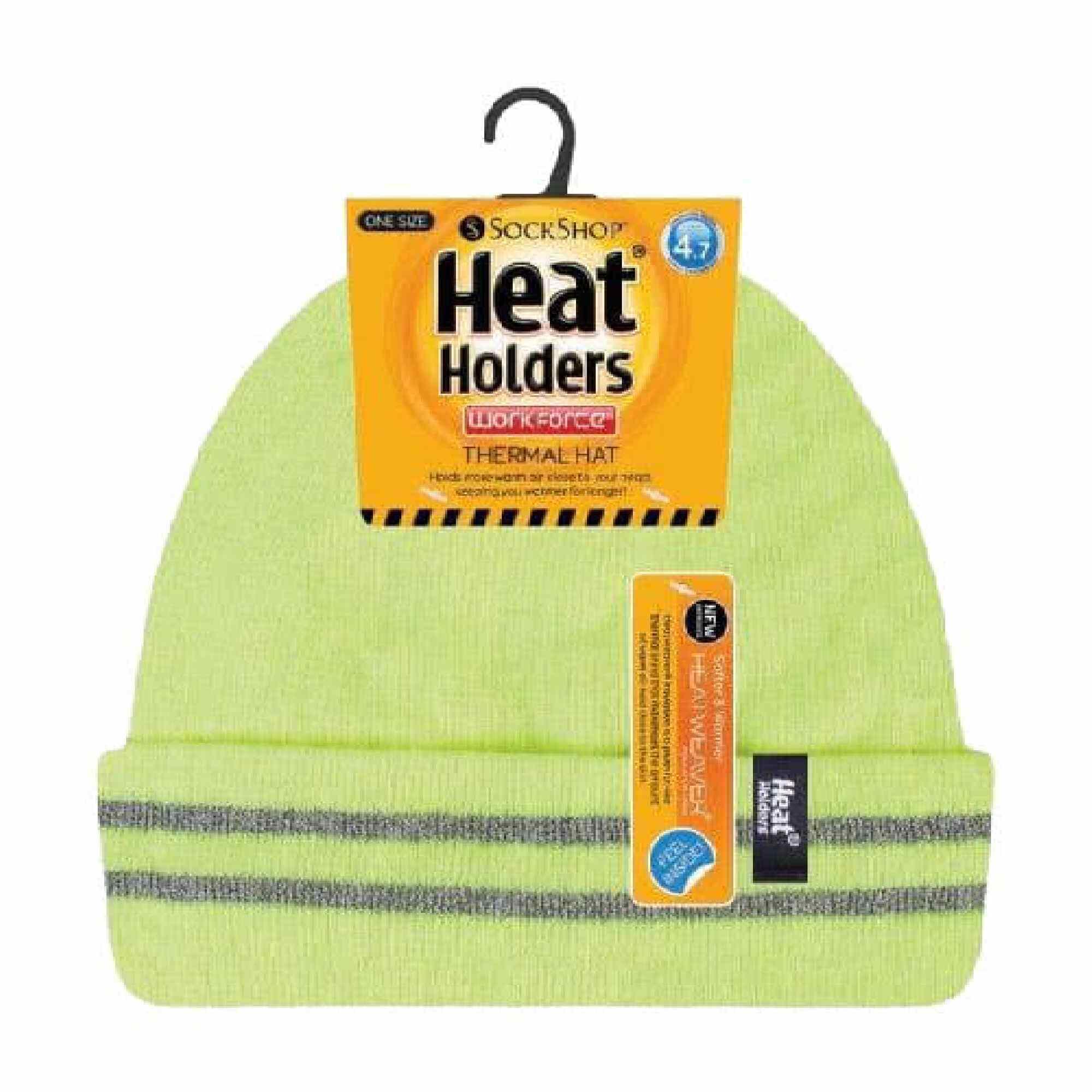 Mens Hi Vis Reflective Soft Fleece Lined Thermal Winter Hat 2/6