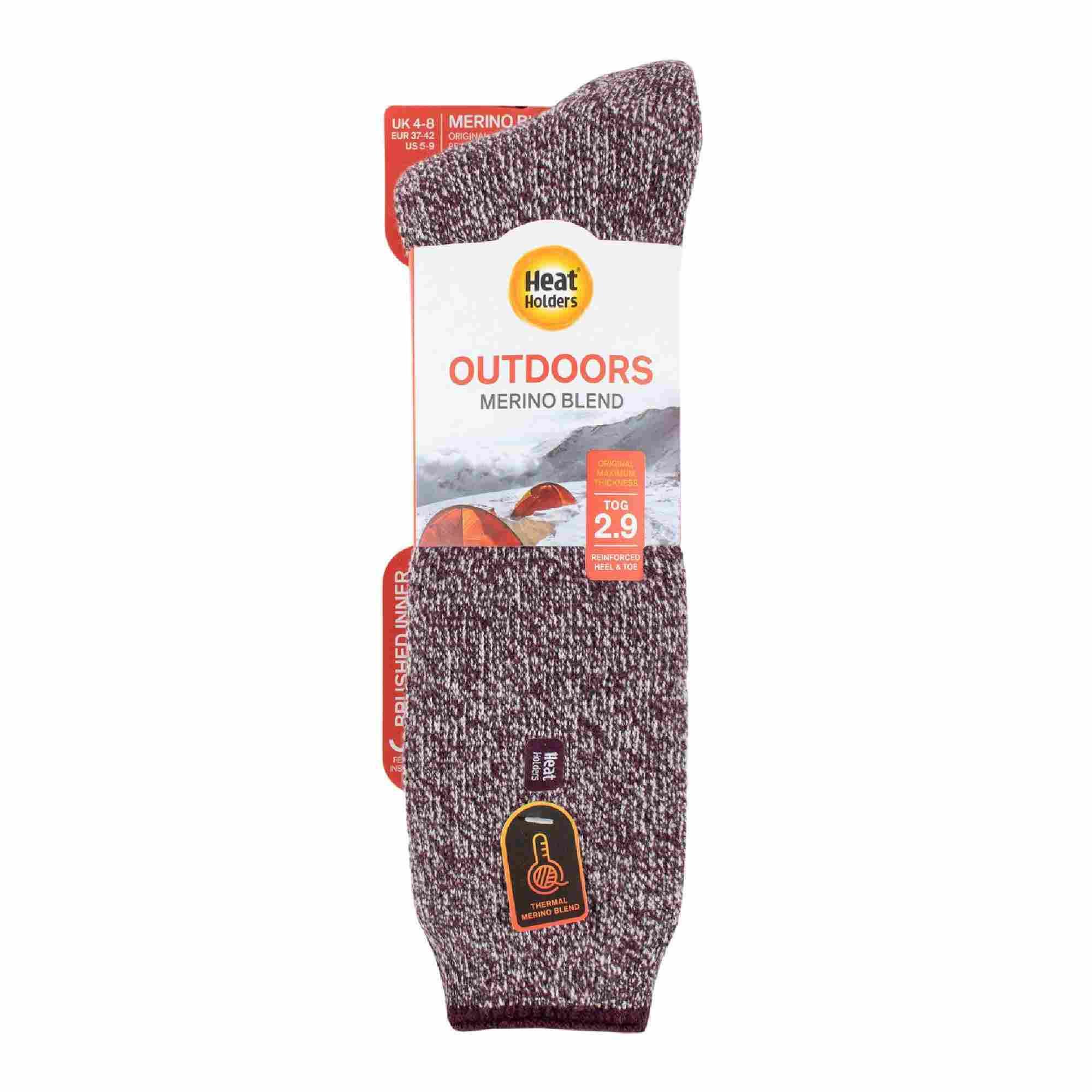 Ladies Outdoor Merino Wool Knee High Long Thermal Socks for Winter 2/7