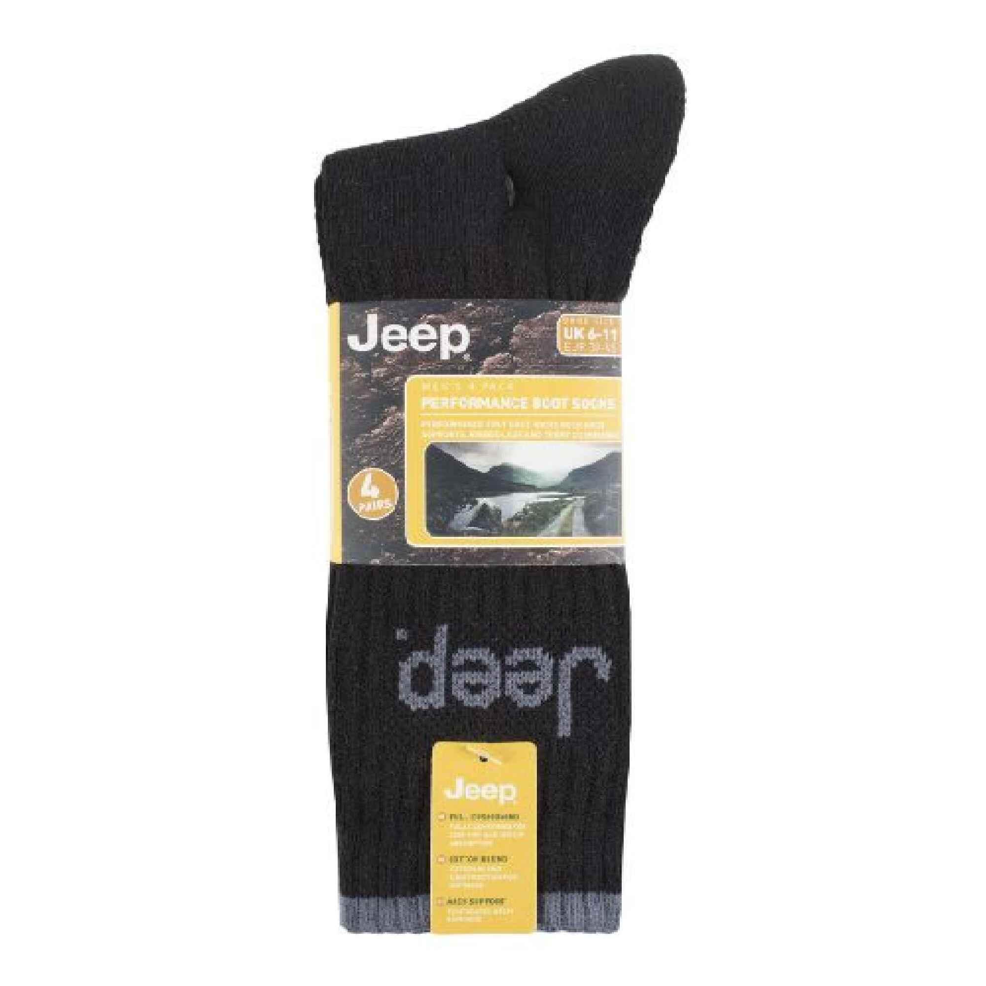 4 Pack Mens Anti Blister Cushioned Performance Boot Socks 2/4