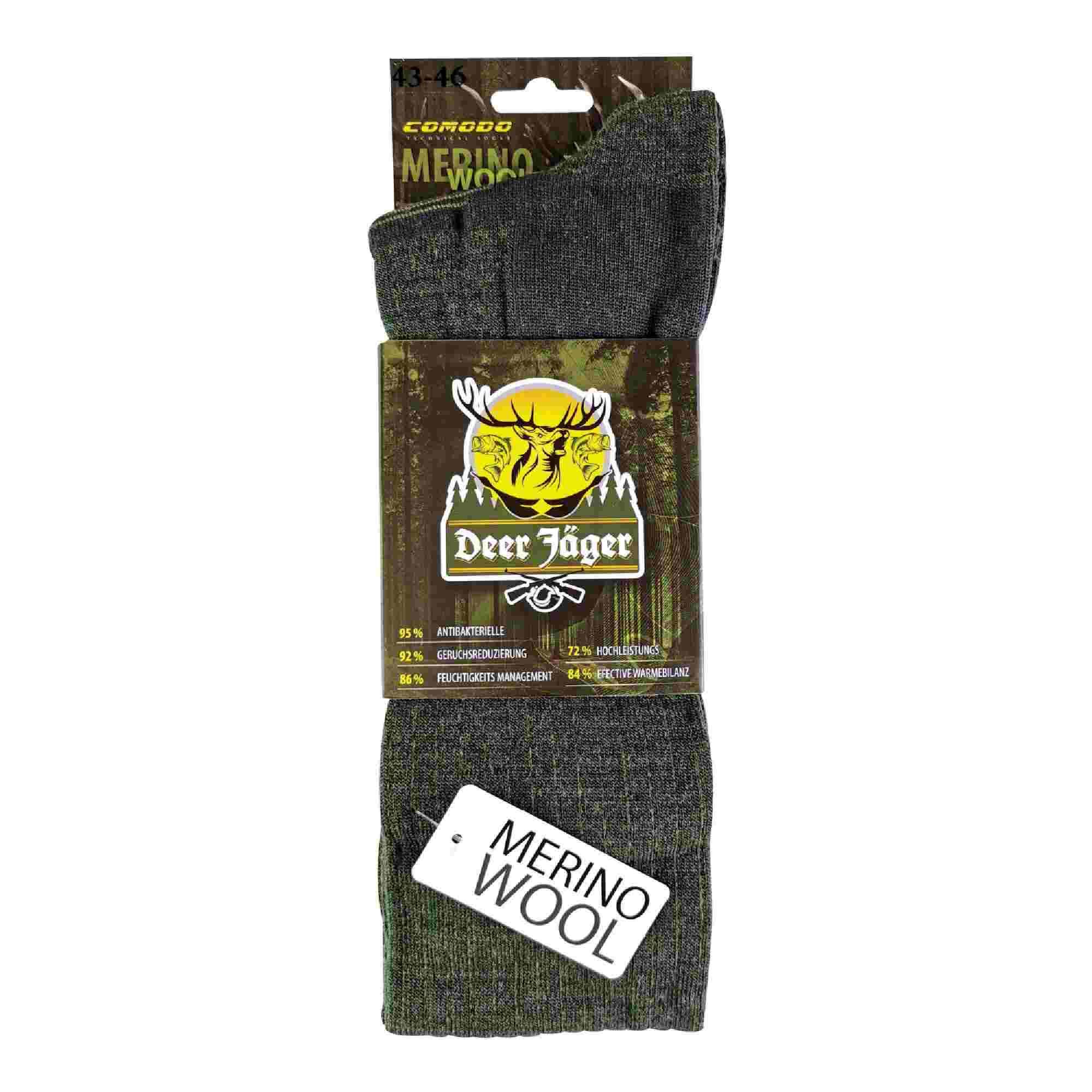 Thick Hunting Hiking Long Merino Wool Socks | Mens & Ladies 2/3