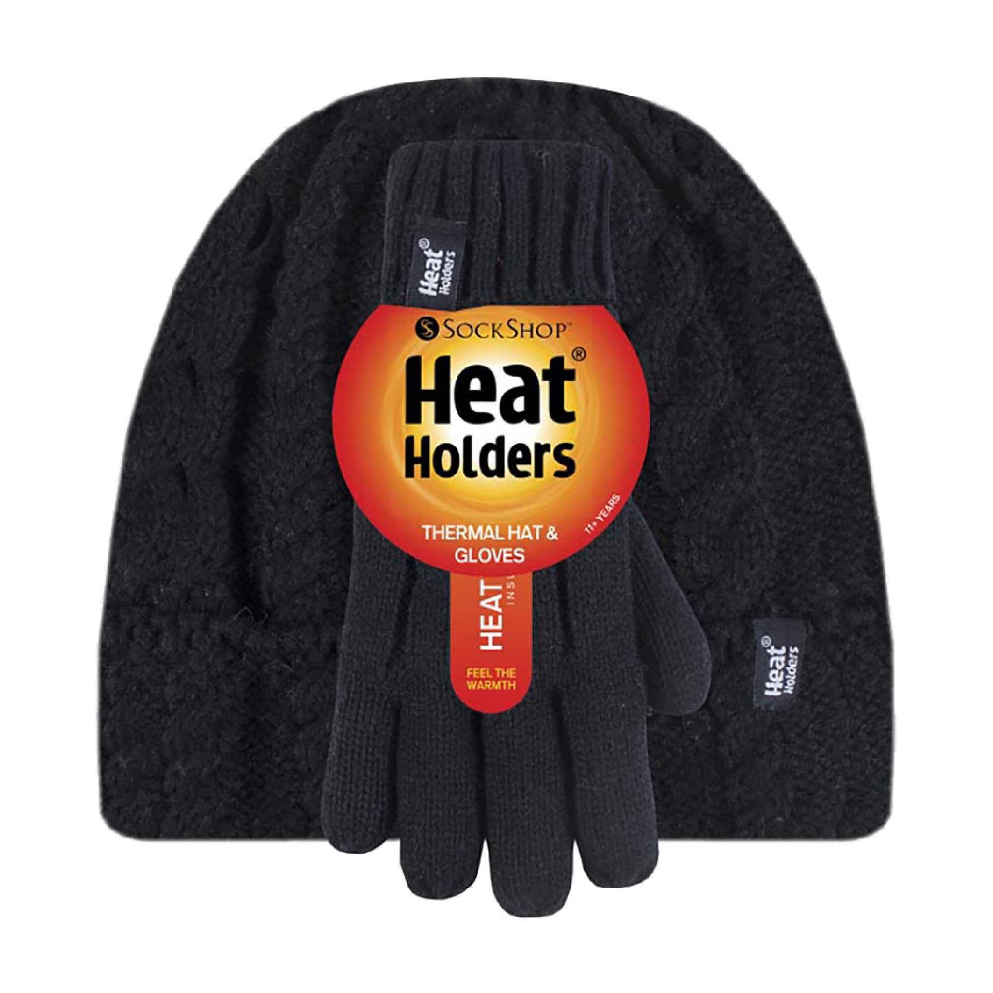 Heat Holders - Ensemble De Bonnet Et De Gants D'hiver Avec Pompon Pour Enfants 2/5