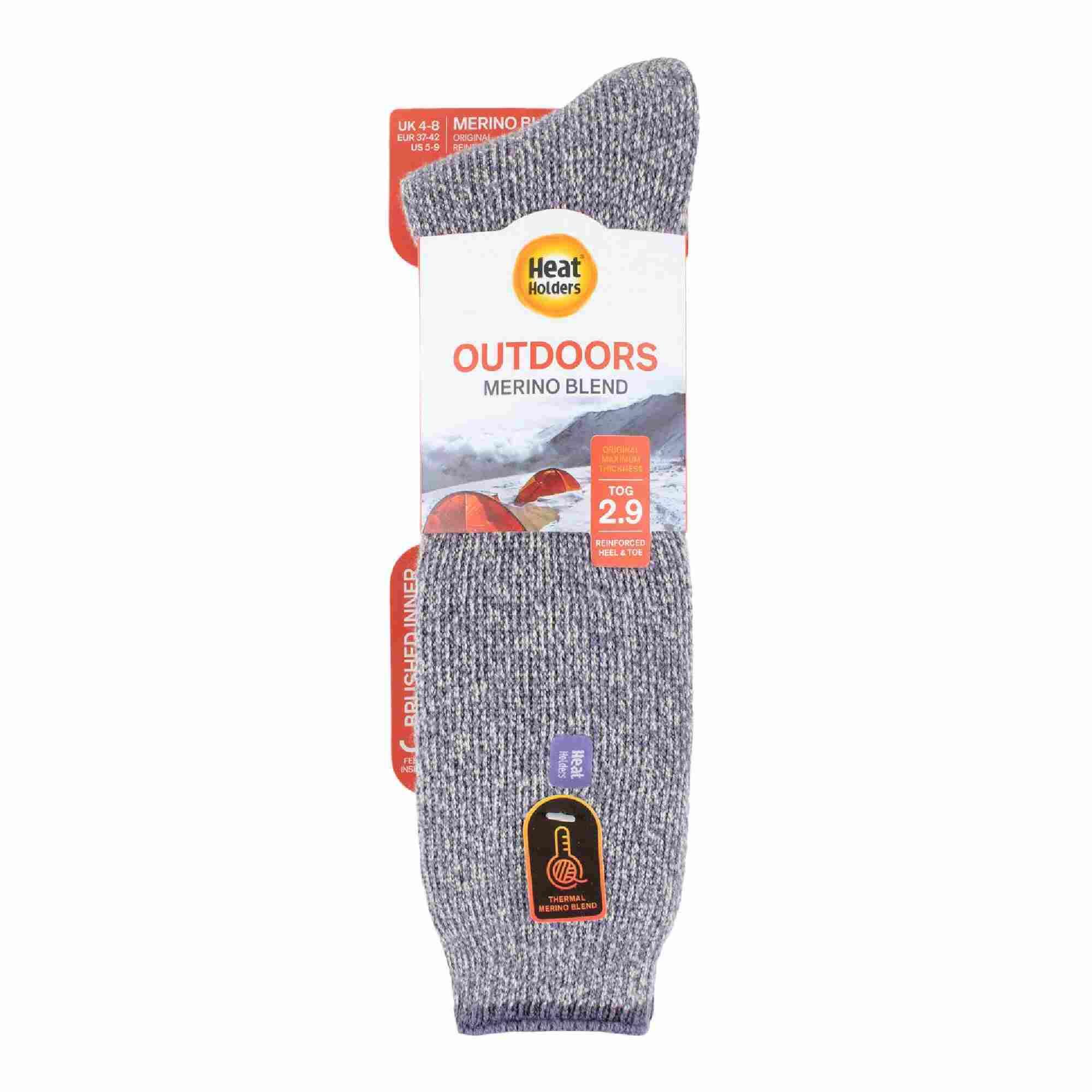 Ladies Outdoor Knee High Thermal Merino Wool Socks for Winter 2/7