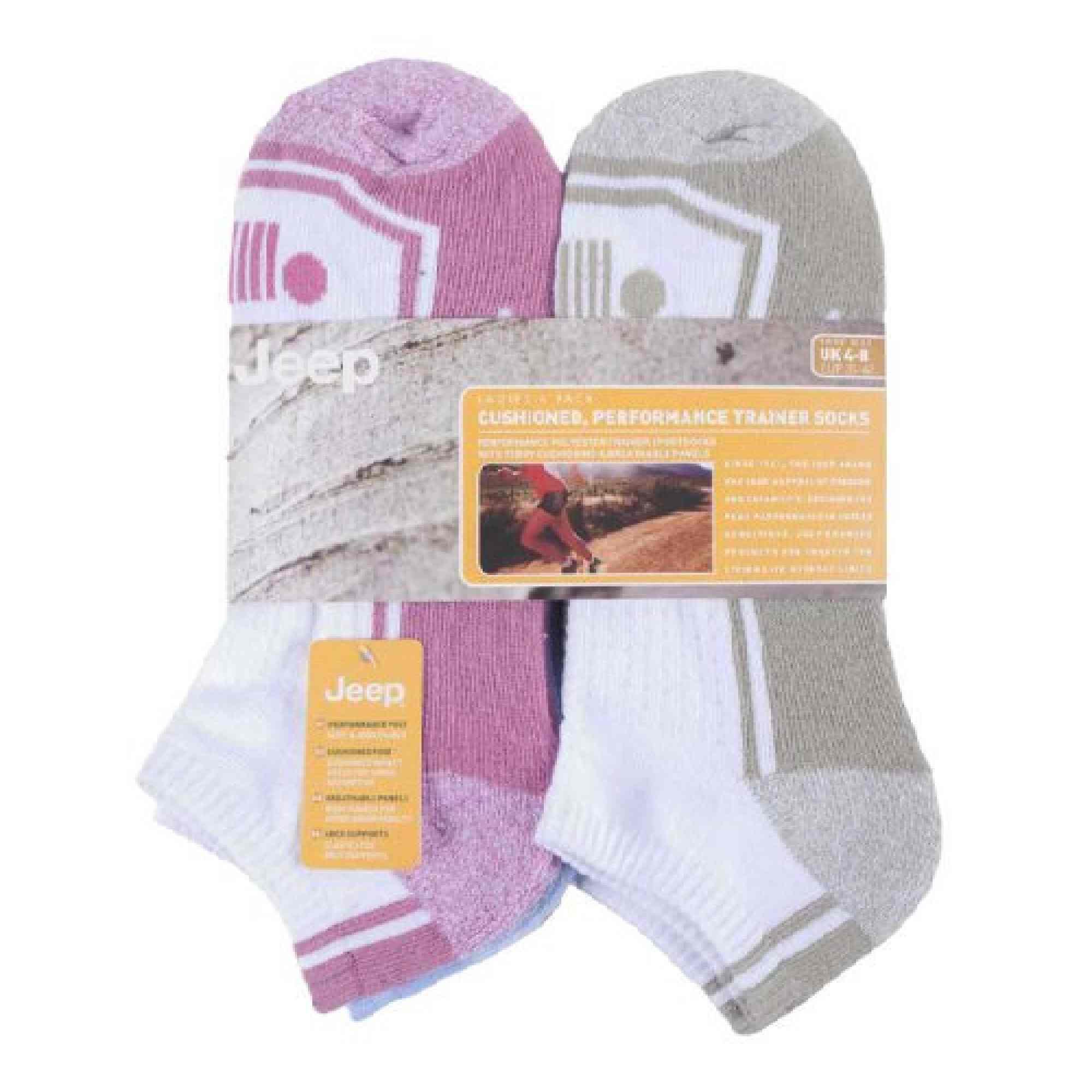 6 Pack Ladies Cotton Cushioned Low Cut Sport Ankle Socks for Running 2/4