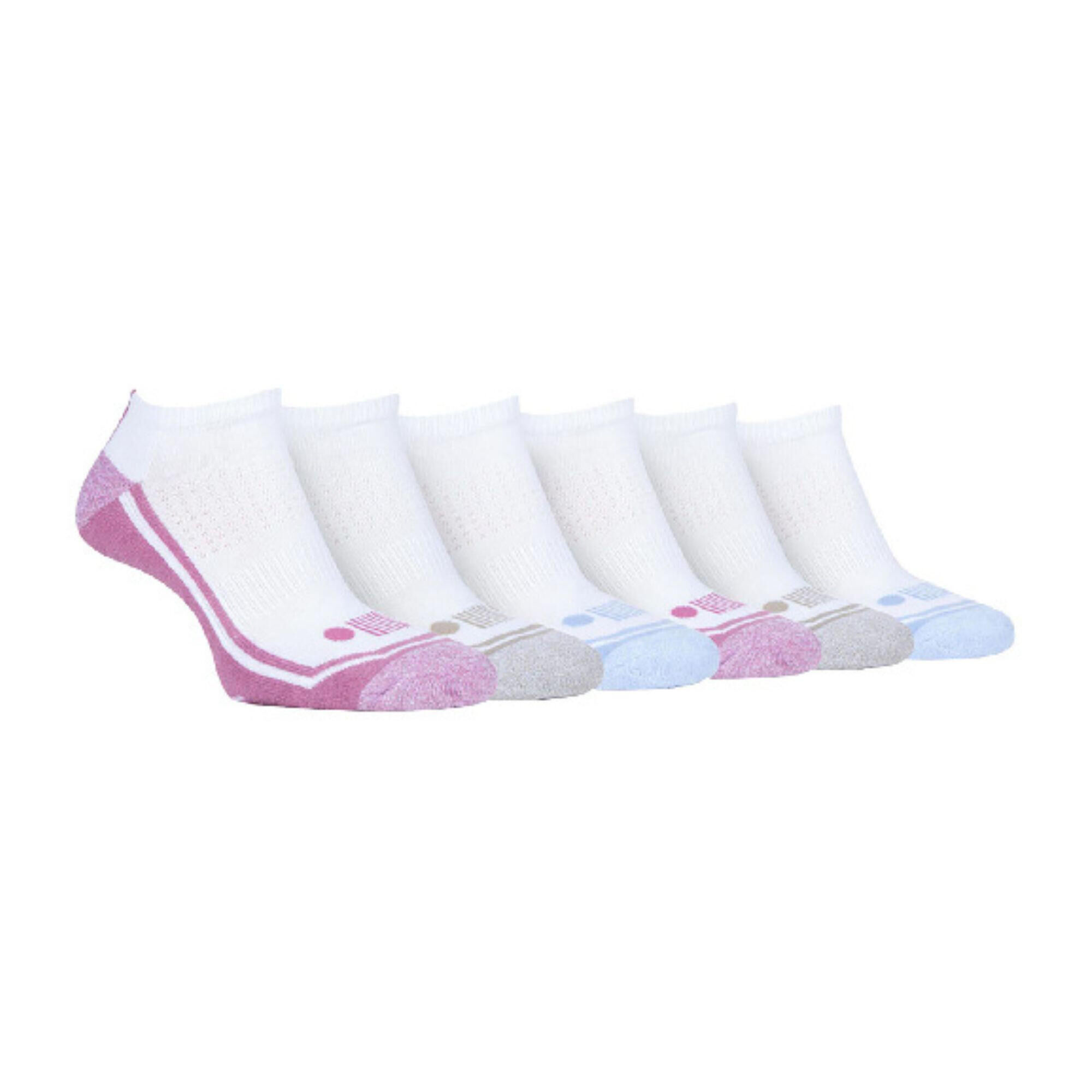 JEEP 6 Pairs Ladies Performance Polyester Ankle Trainer Socks