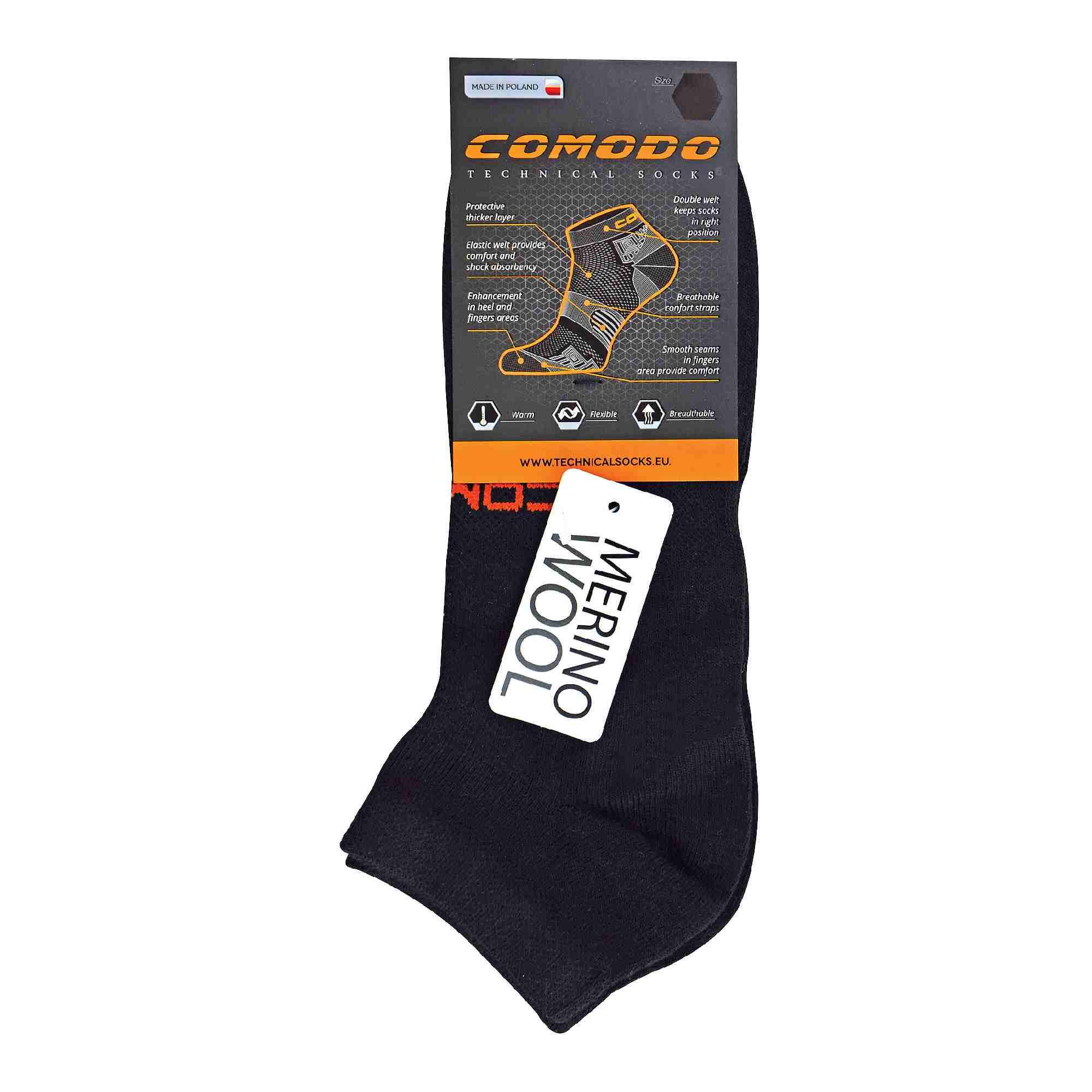 Laufsocken Merinowolle | Stiefelsocken Sportsocken Kurz für Sommer | Comodo 2/6