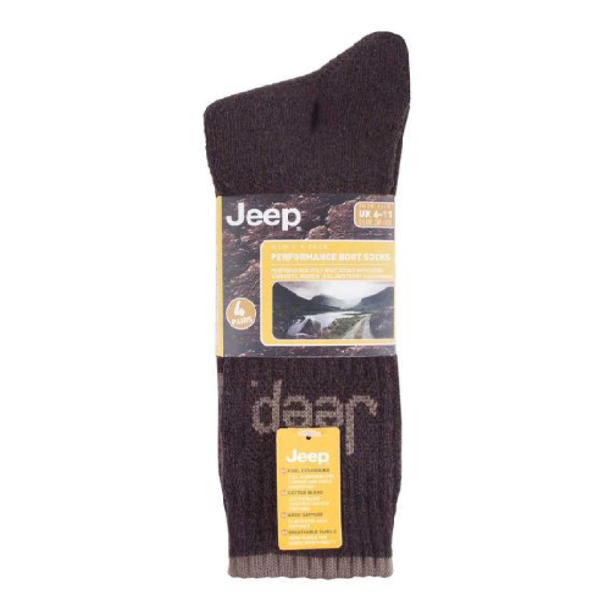 JEEP - Lot de 4 Paires Homme Chaussettes Outdoor Trekking Randonnée pour Bottes 2/5