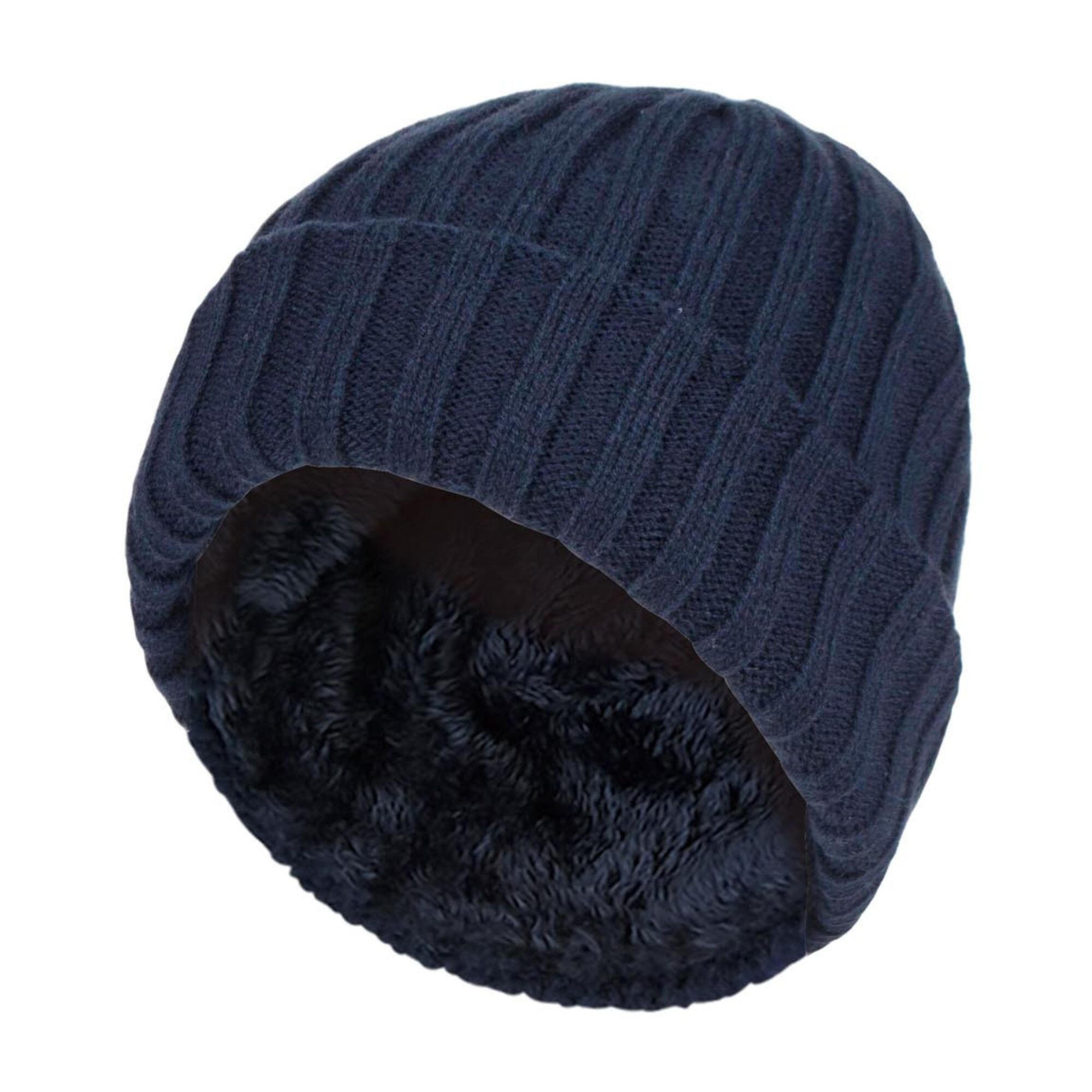 Boys Every Day Casual Wear Ribbed Turnover Winter Hat for Kids 1/3
