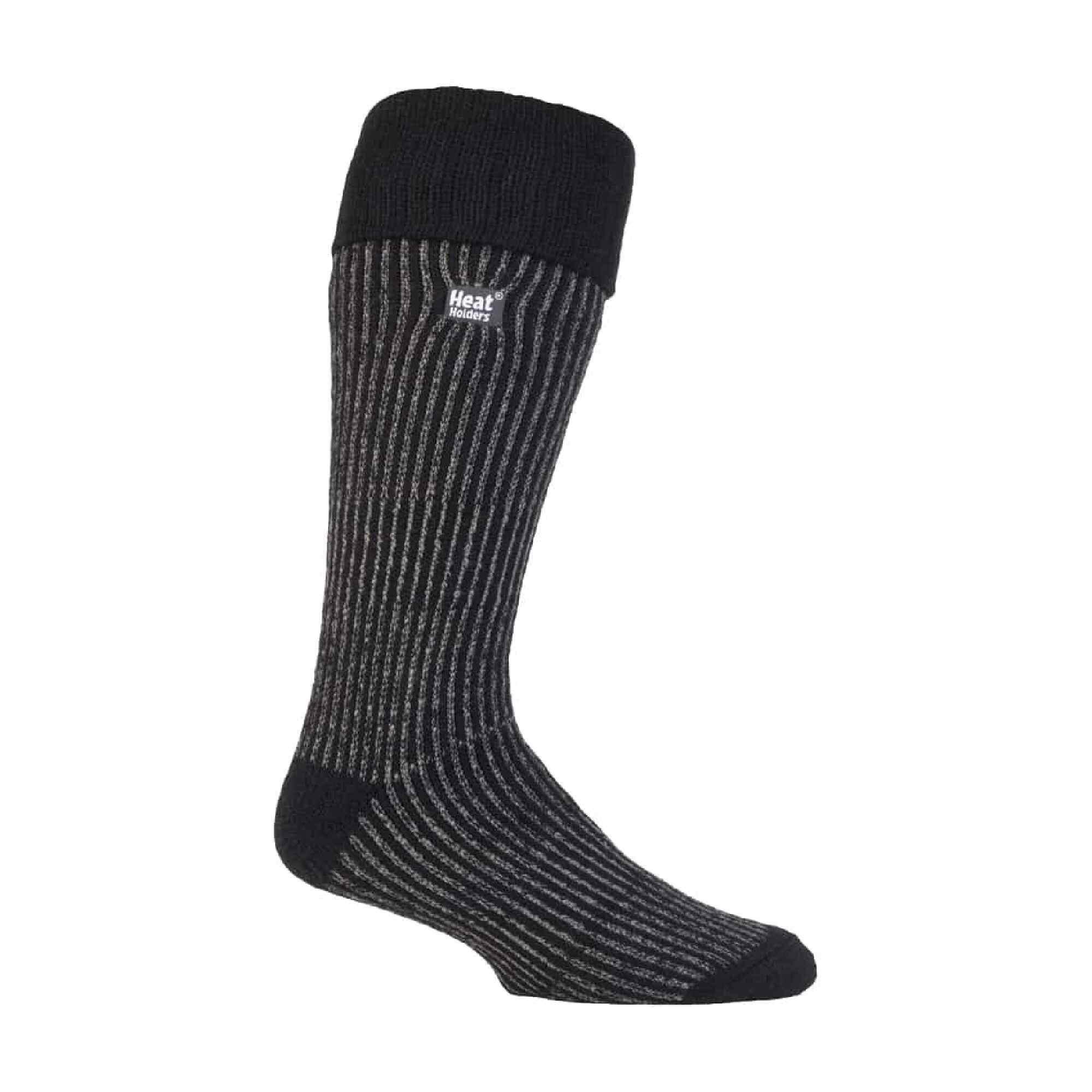 HEAT HOLDERS Mens Warm Winter Knee High Ribbed Thermal Boot Socks