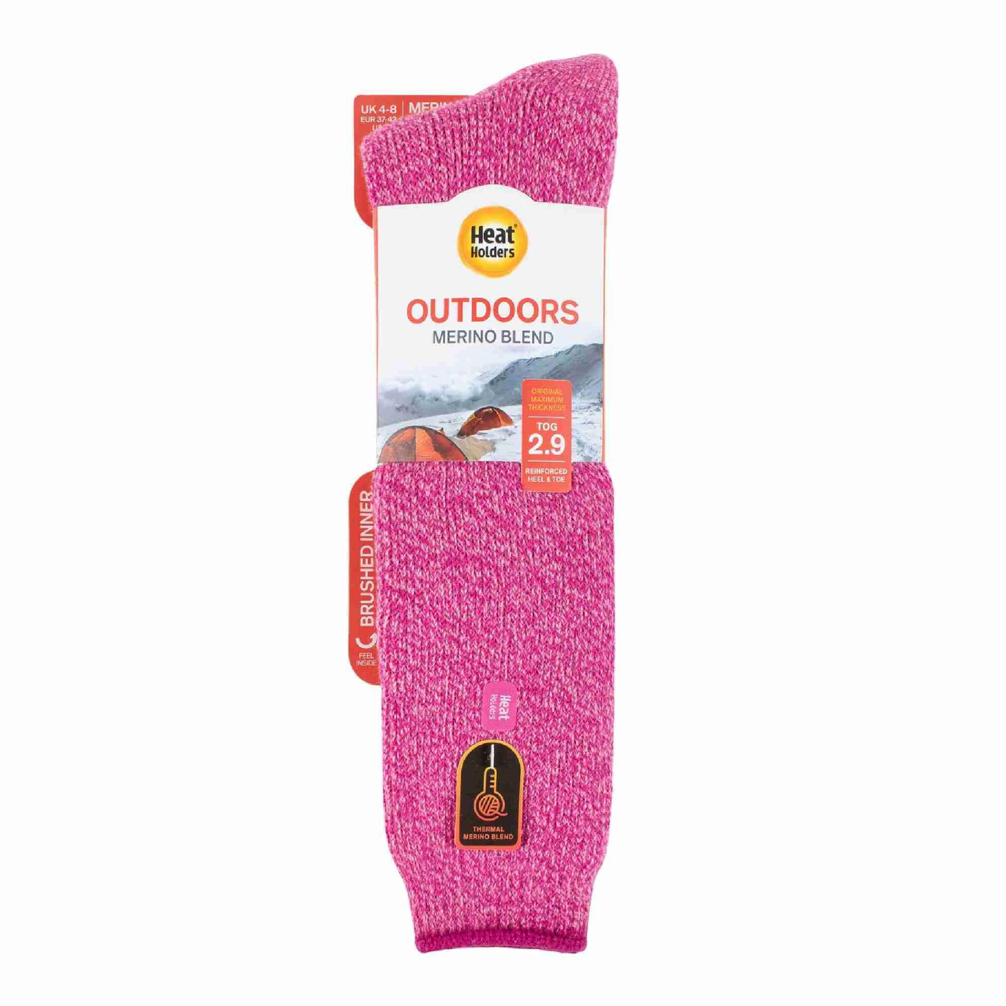 Ladies Outdoor Merino Wool Knee High Long Thermal Socks for Winter 2/7