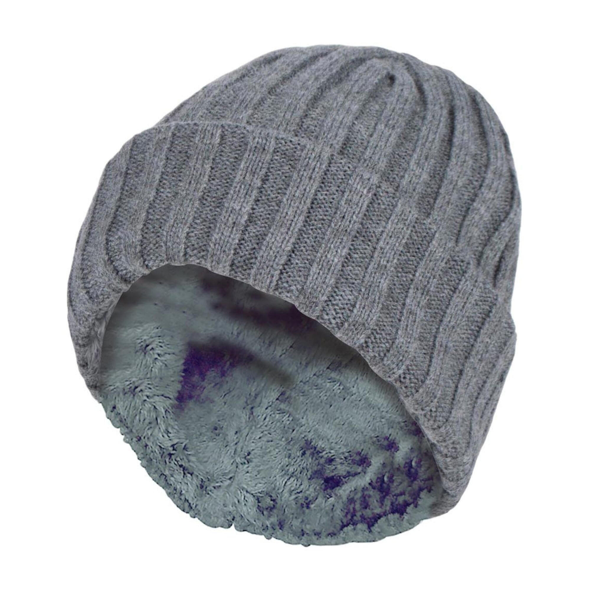 HEAT HOLDERS Boys Every Day Casual Wear Ribbed Turnover Winter Hat for Kids