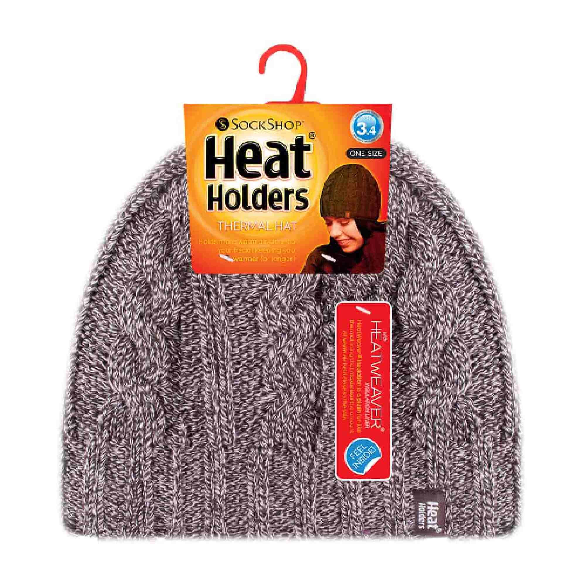 Ladies Cable Knit 3.4 Tog Fleece Lined Thermal Winter Hat 2/5