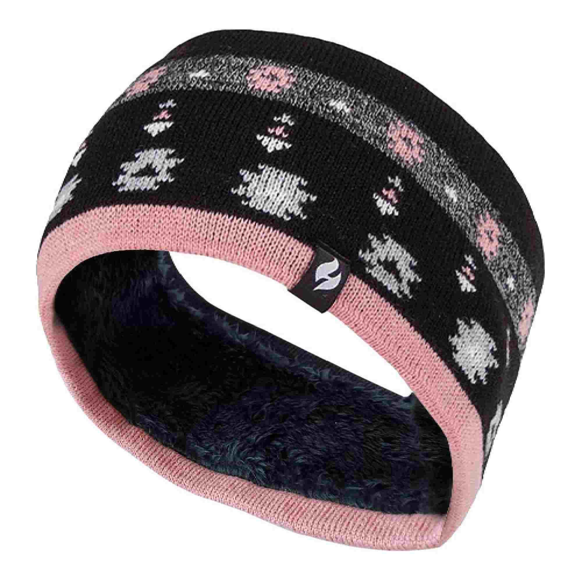 HEAT HOLDERS Ladies Cable Knitted Fleece Lined Thermal Winter Ear Warmer Headband