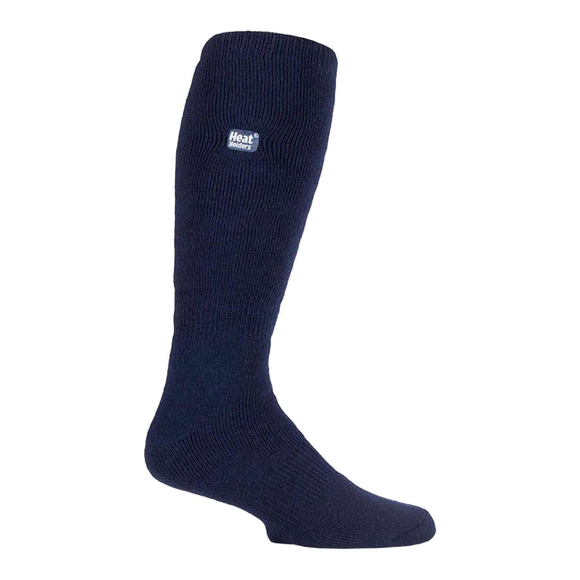 Mens Knee High Plain Thin Thermal Socks for Wellington Boots 1/6