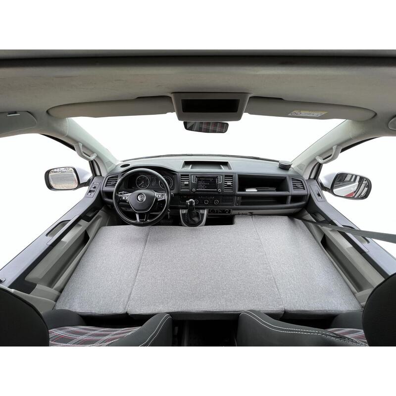 Cama frontal rebatível de campismo para VW T4, T5 e T6 (+ outros modelos)