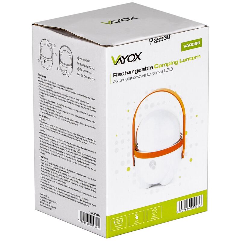 Vayox VA0086 Omnidirectionele campingzaklamp