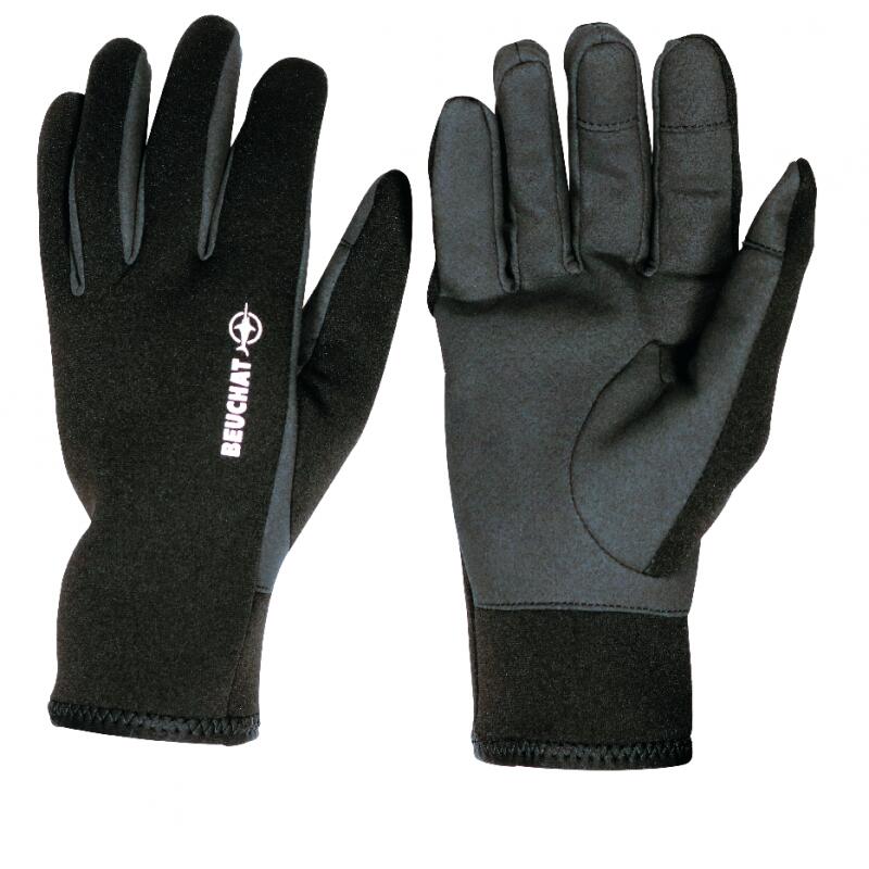 Beuchat - Chasse-gants Sirocco Sport Protect 1,5 Mm - Cuir Amara - Noir/gris - Gants - Gris|noir - 52 2xl - Decathlon