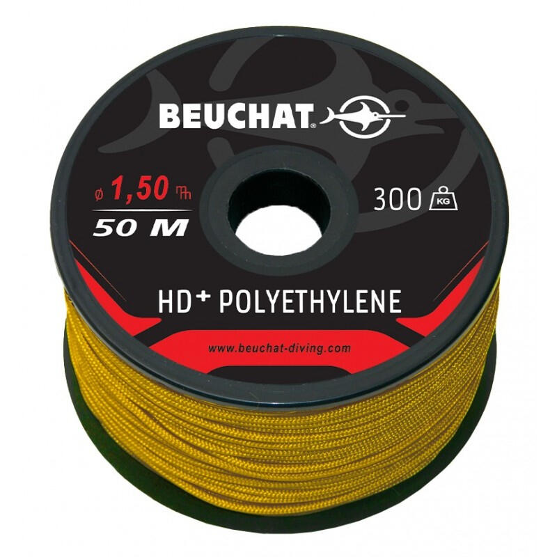 BOBINE 50M Polyéthylène HD+ 1,5mm 300Kg Jaune