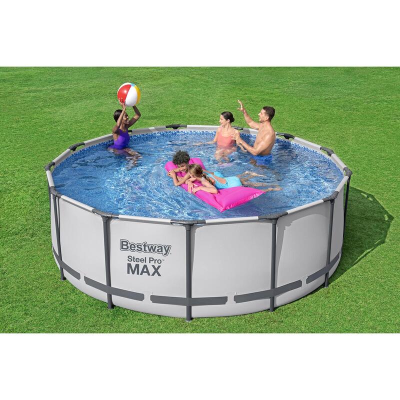 Piscine extérieur - Steel Pro Max 396 gris clair